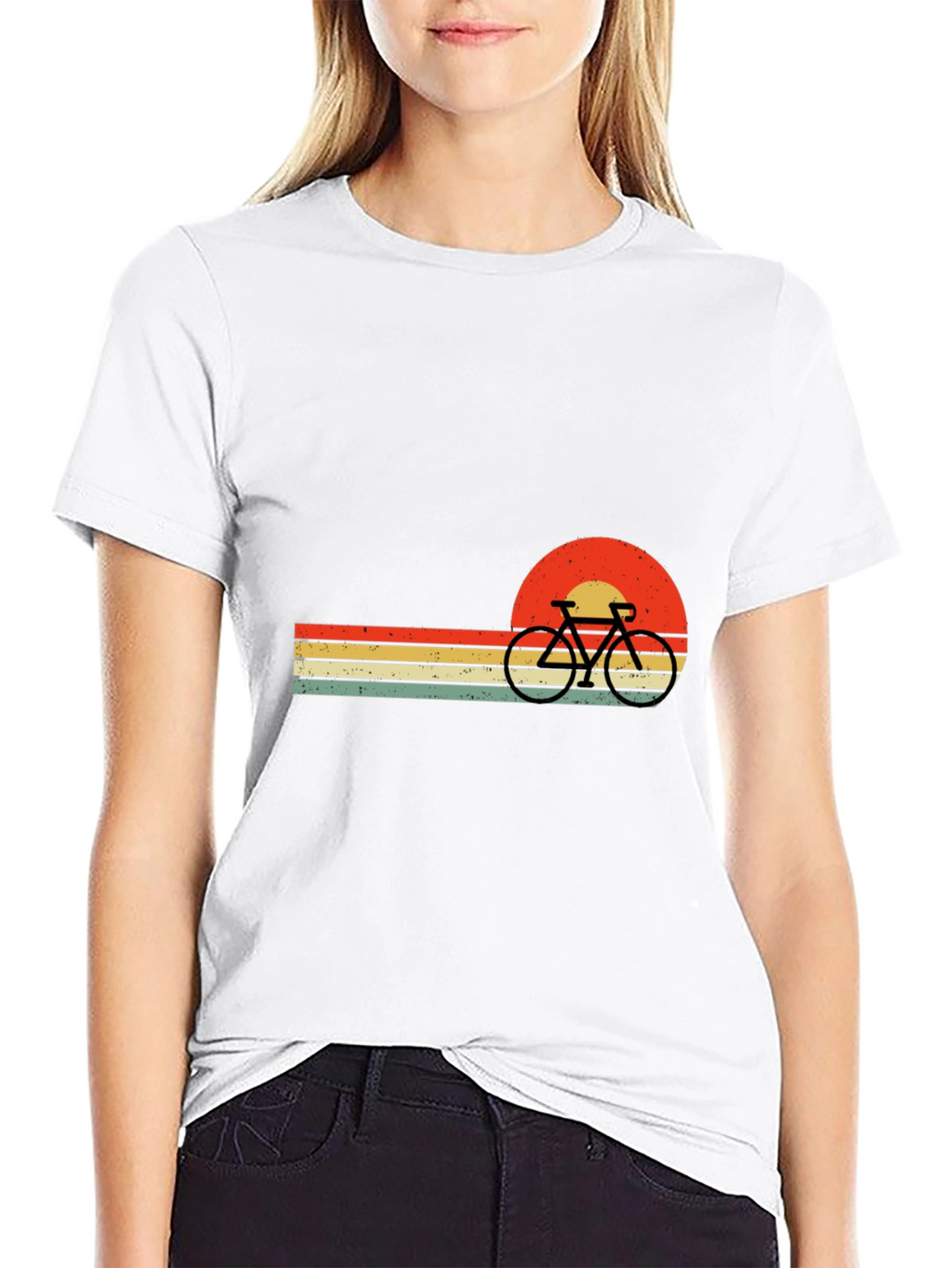 Retro Sunset Bicycle Graphic Tee
