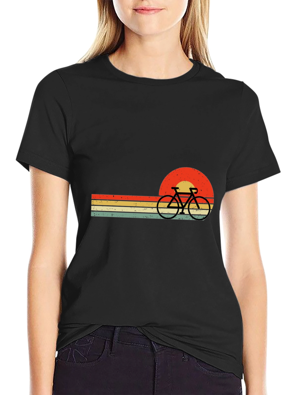 Retro Sunset Bicycle Graphic Tee