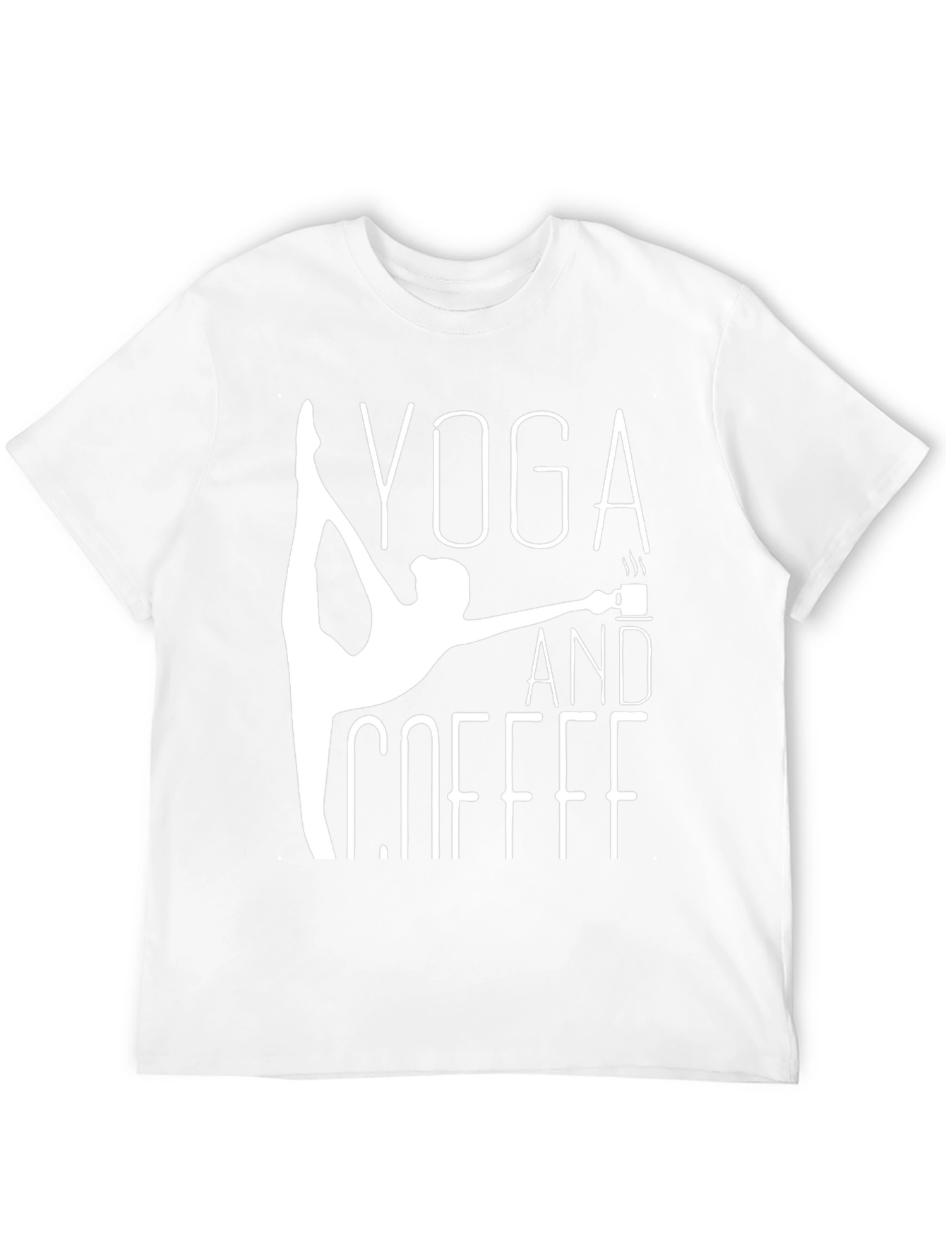Yoga and Coffee Graphic Tee - Black