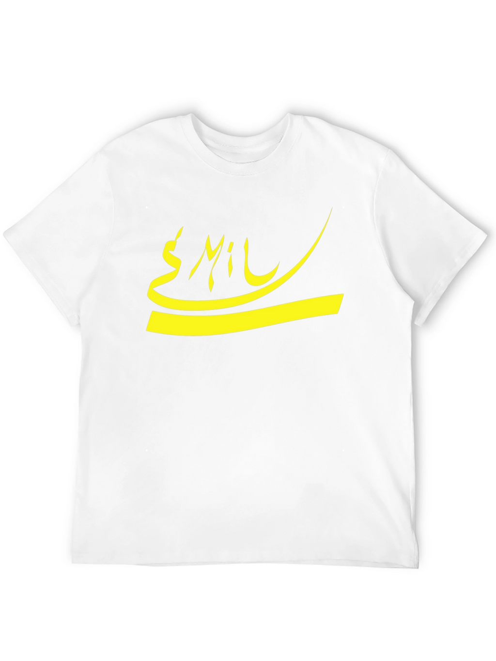 Graphic Tee - Yellow Arabic Script on Black