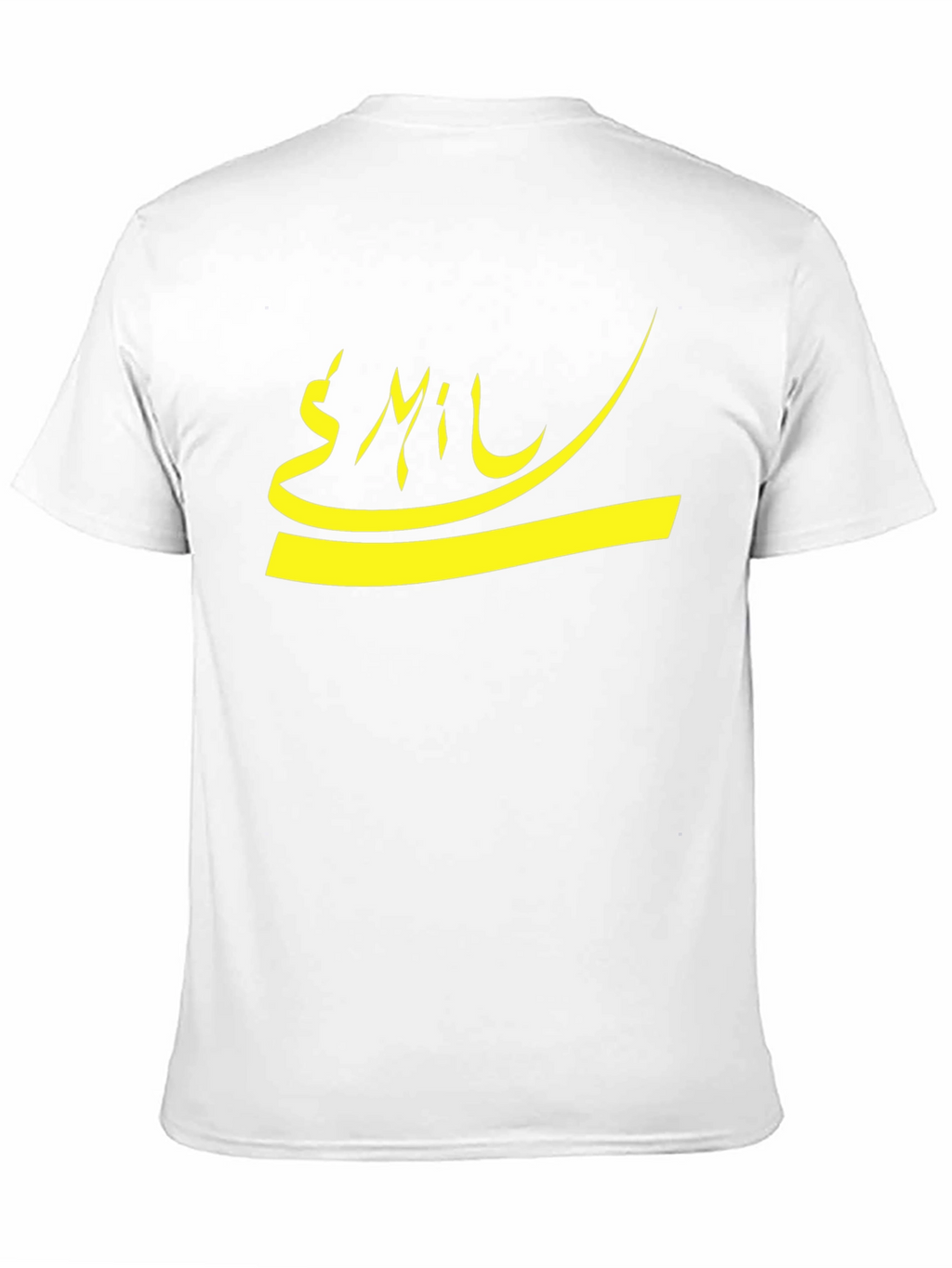 Graphic Tee - Yellow Arabic Script on Black