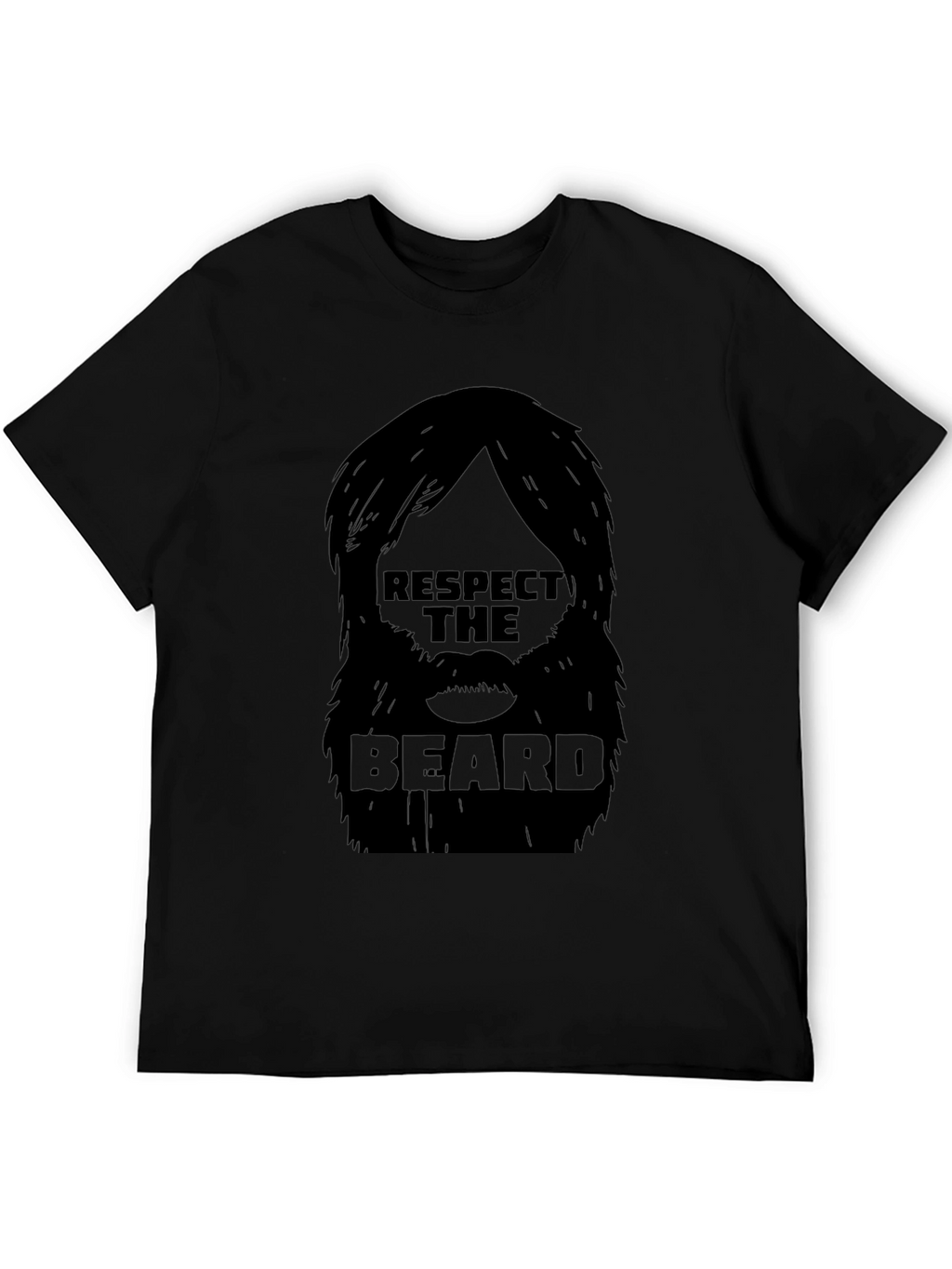 Respect the Beard T-Shirt - Black Graphic Tee