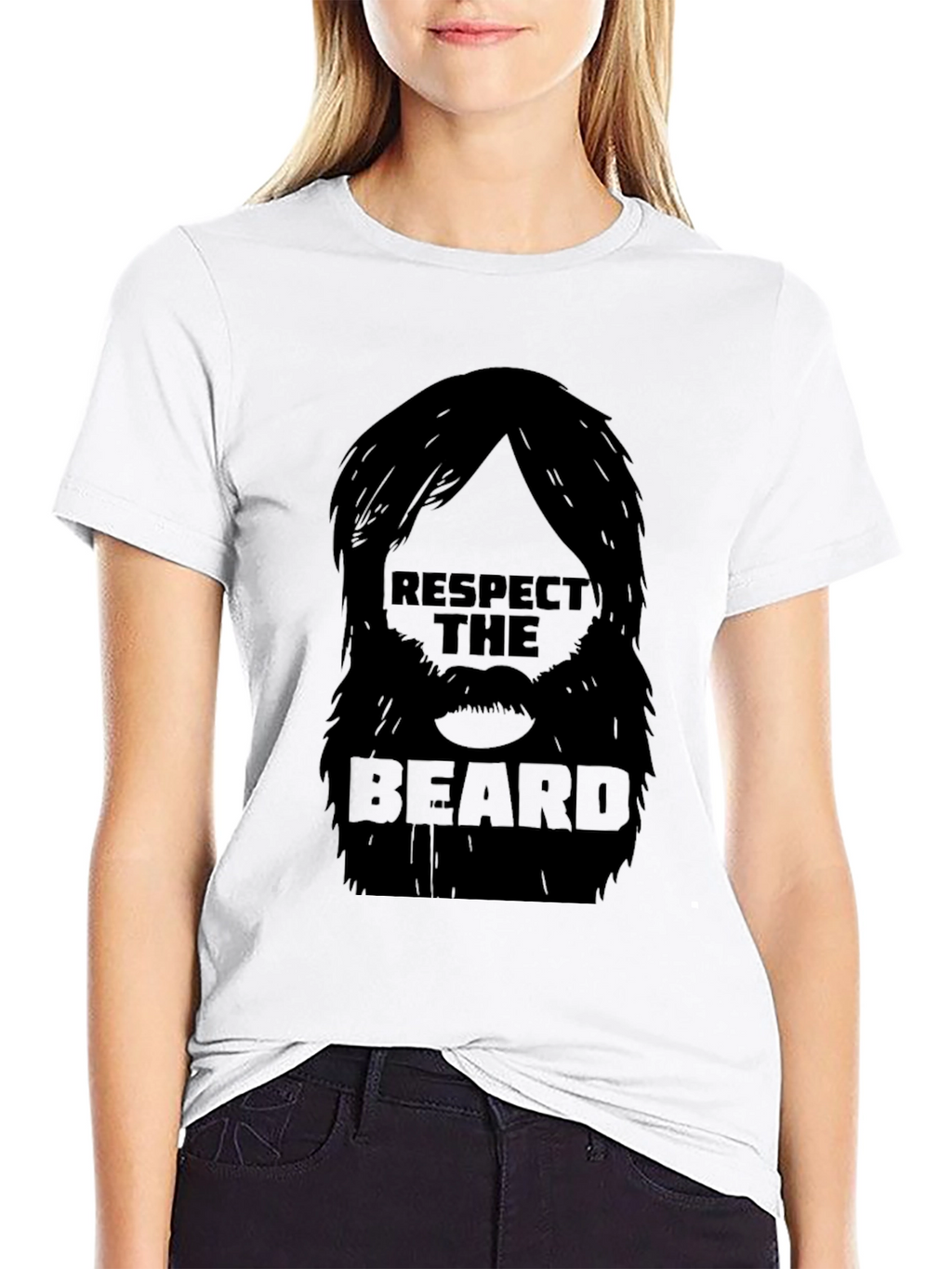 Respect the Beard T-Shirt - Black Graphic Tee