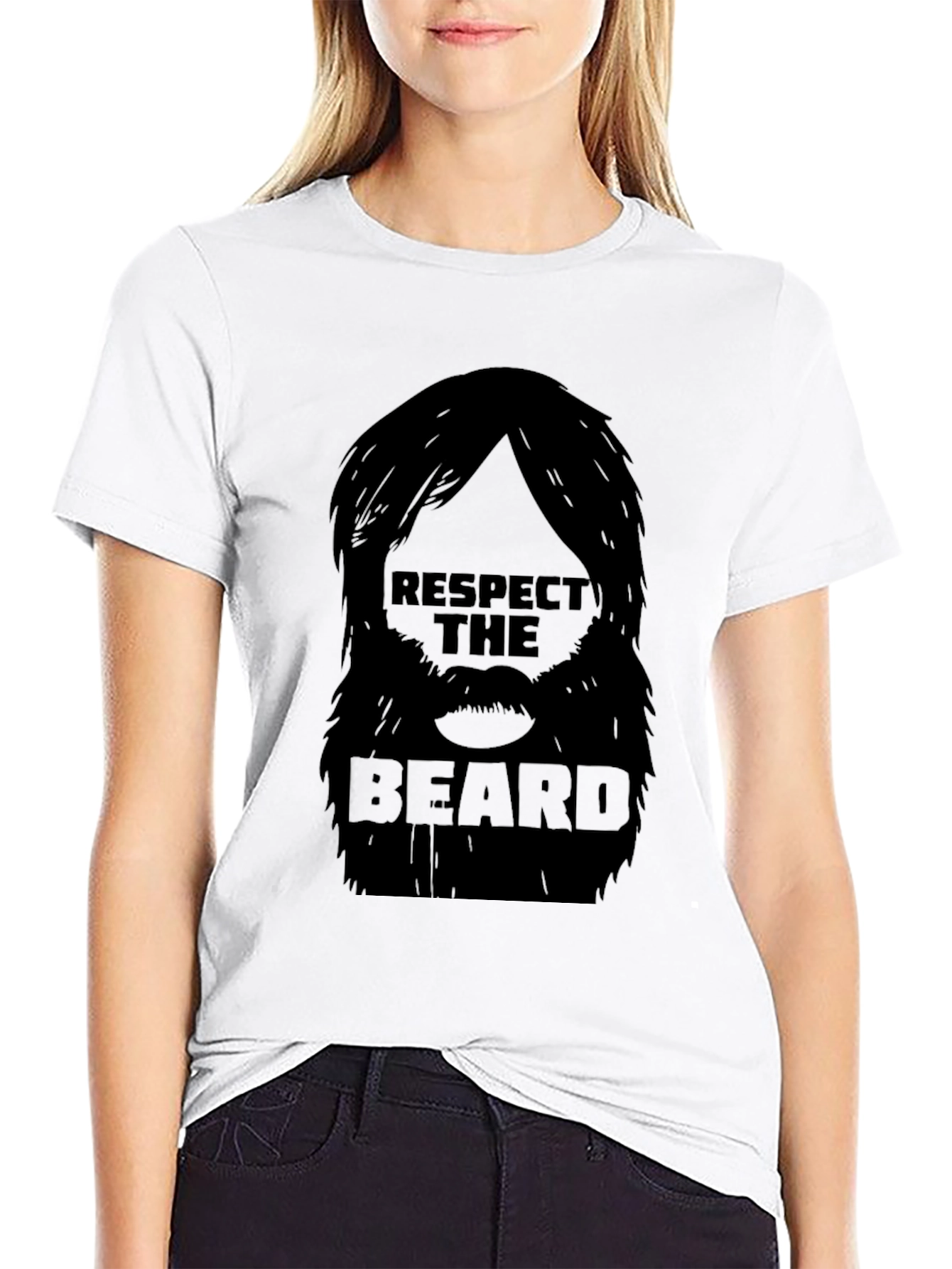 Respect the Beard T-Shirt - Black Graphic Tee