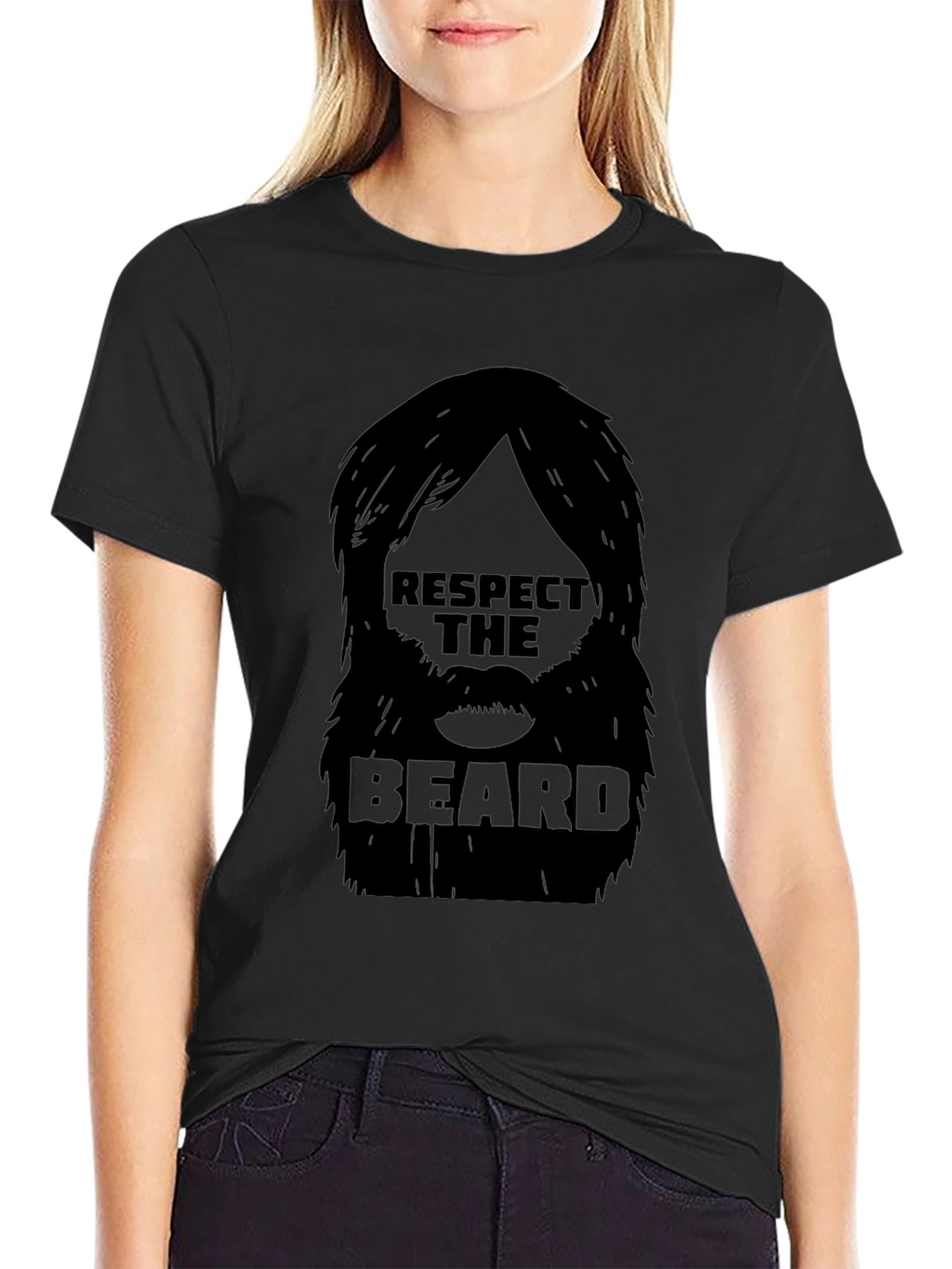 Respect the Beard T-Shirt - Black Graphic Tee