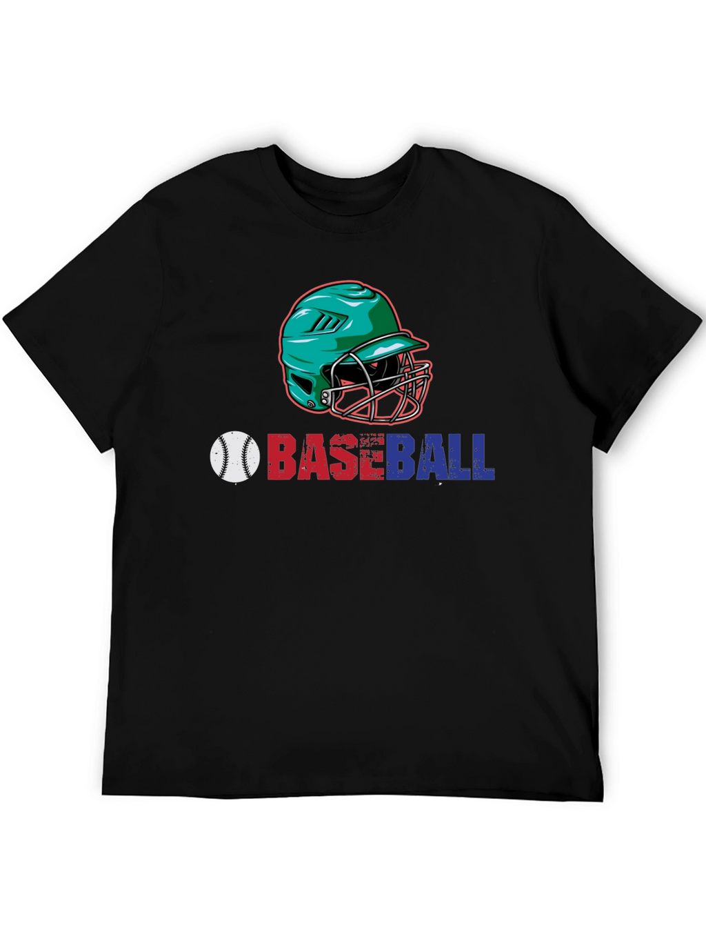 Baseball Helmet Graphic T-Shirt