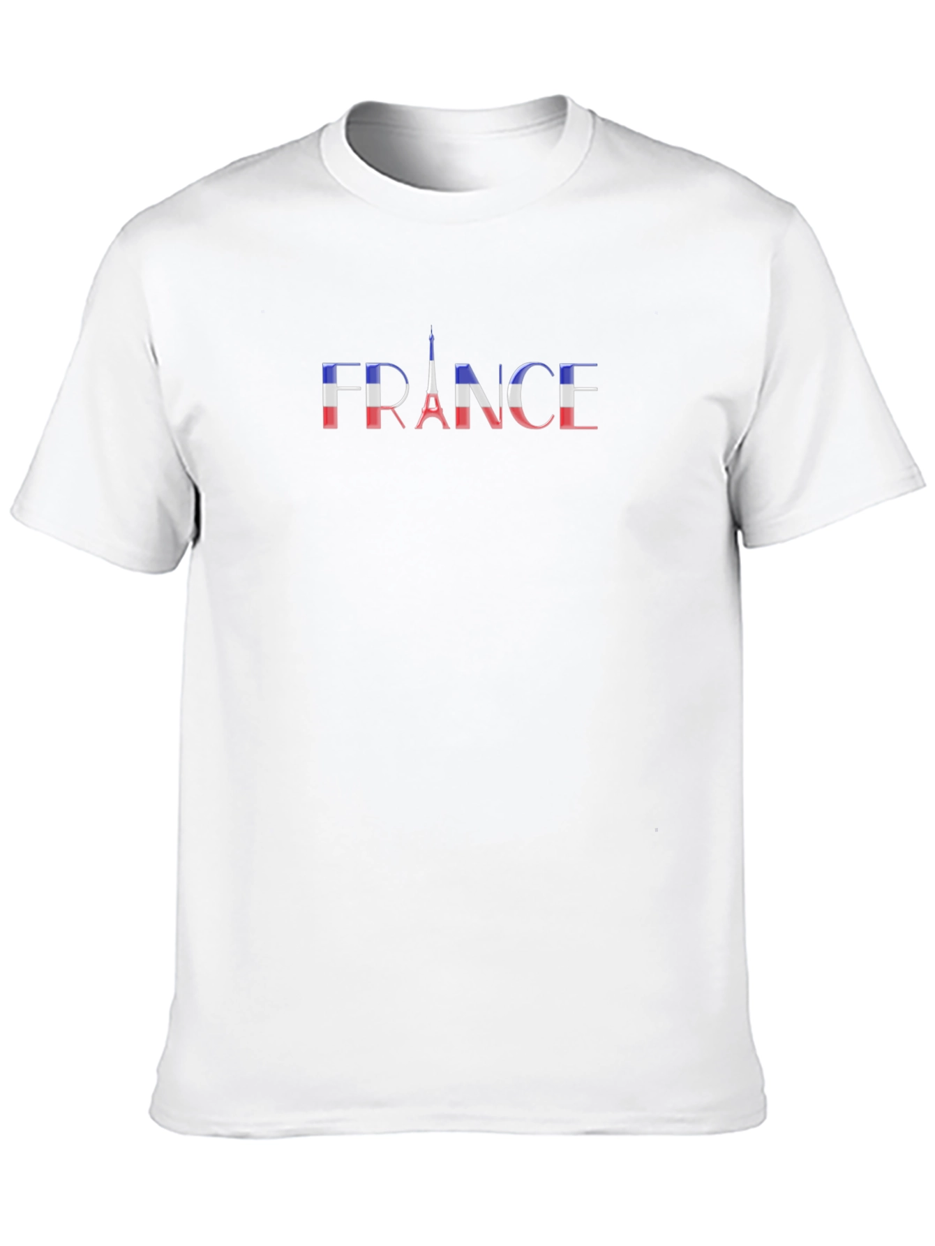 France Flag Eiffel Tower Graphic Tee