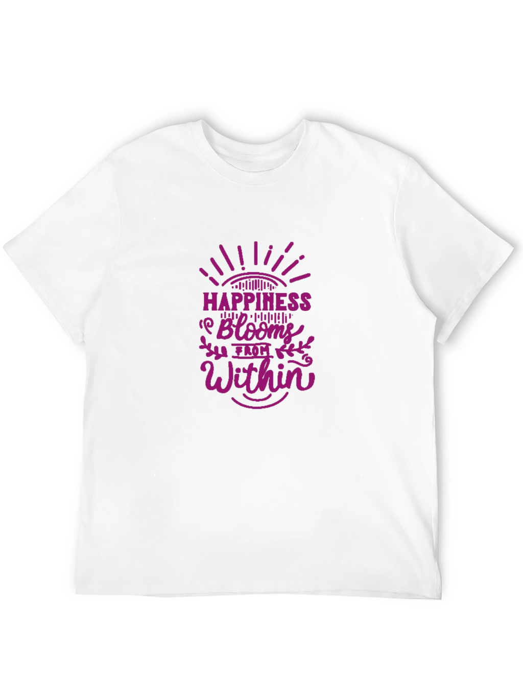 Happiness Blooms Graphic Tee - Black
