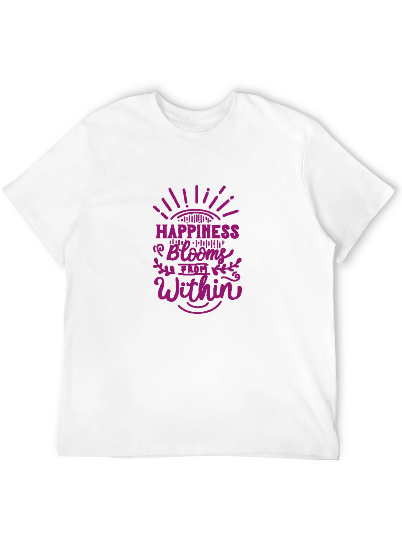 Happiness Blooms Graphic Tee - Black