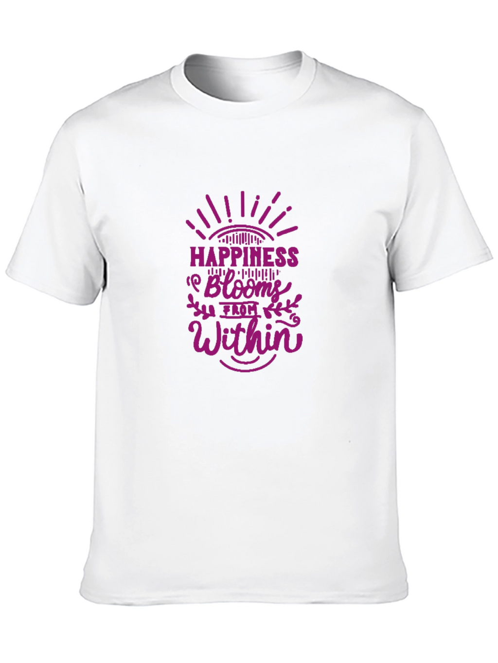 Happiness Blooms Graphic Tee - Black