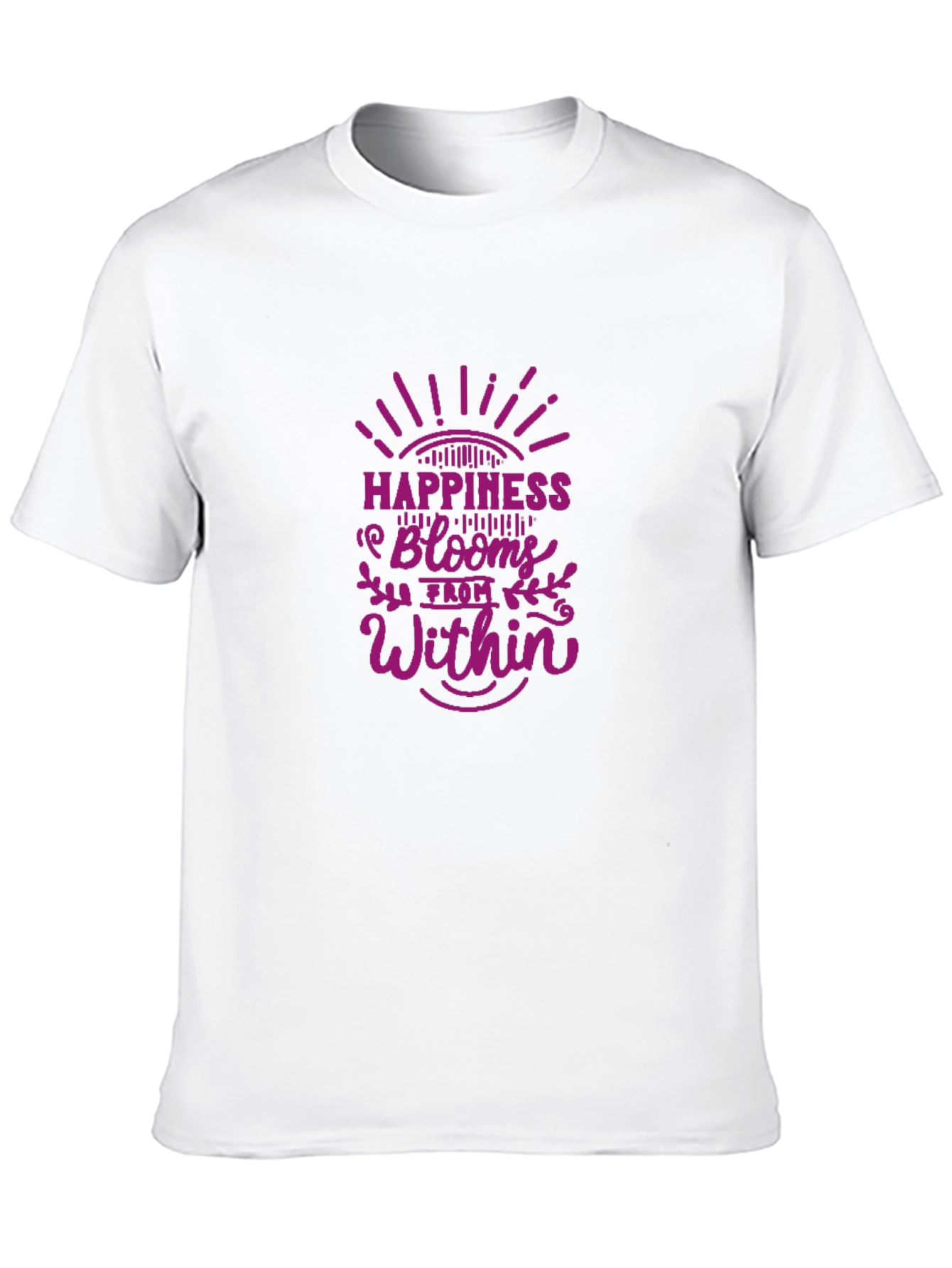 Happiness Blooms Graphic Tee - Black