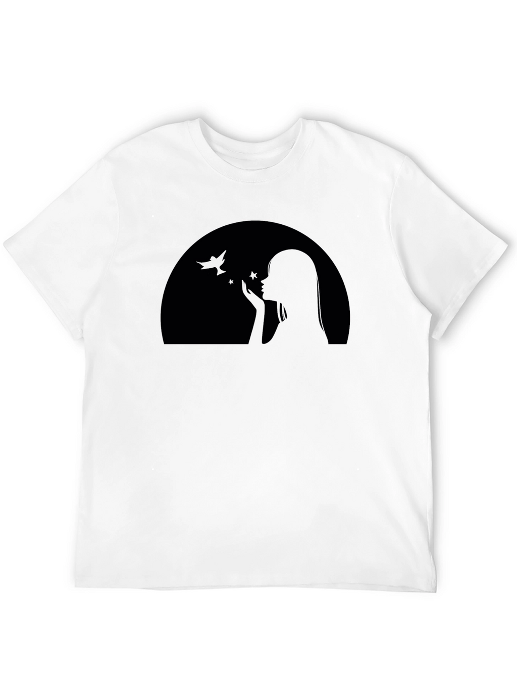 Black Graphic T-Shirt - Silhouette Design
