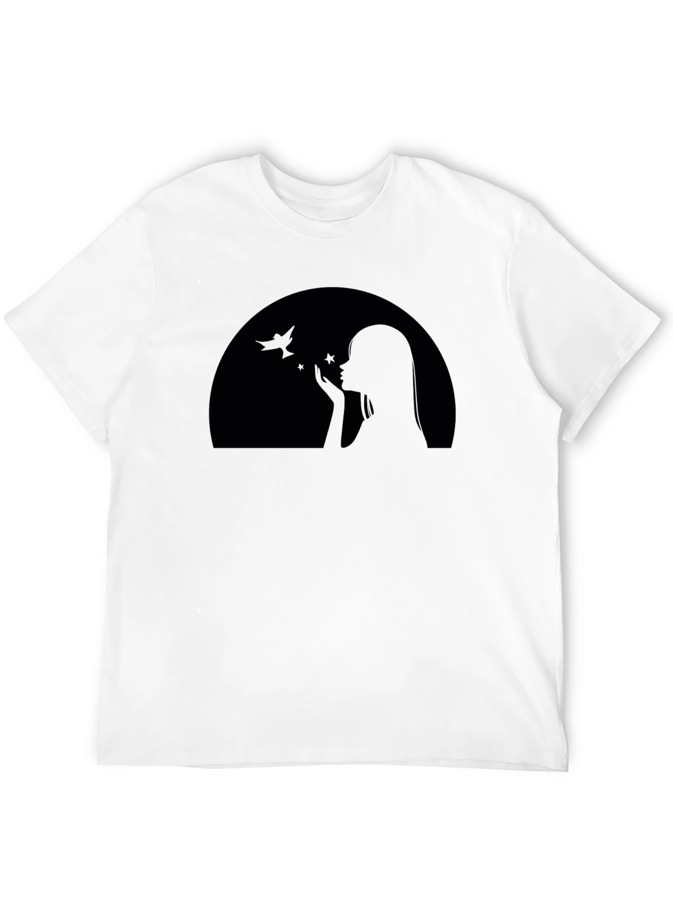 Black Graphic T-Shirt - Silhouette Design