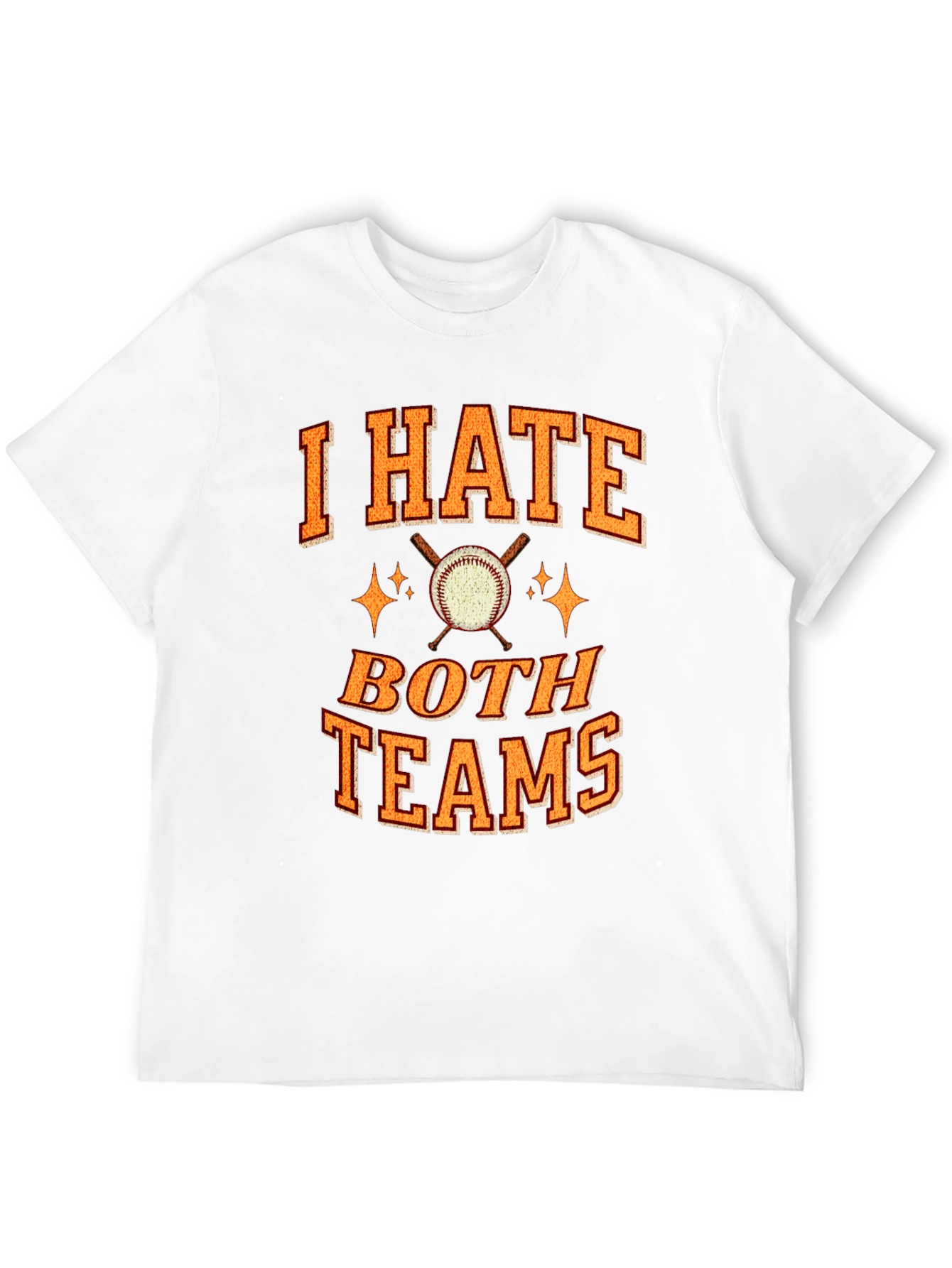 I Hate Both Teams Baseball Graphic T-Shirt