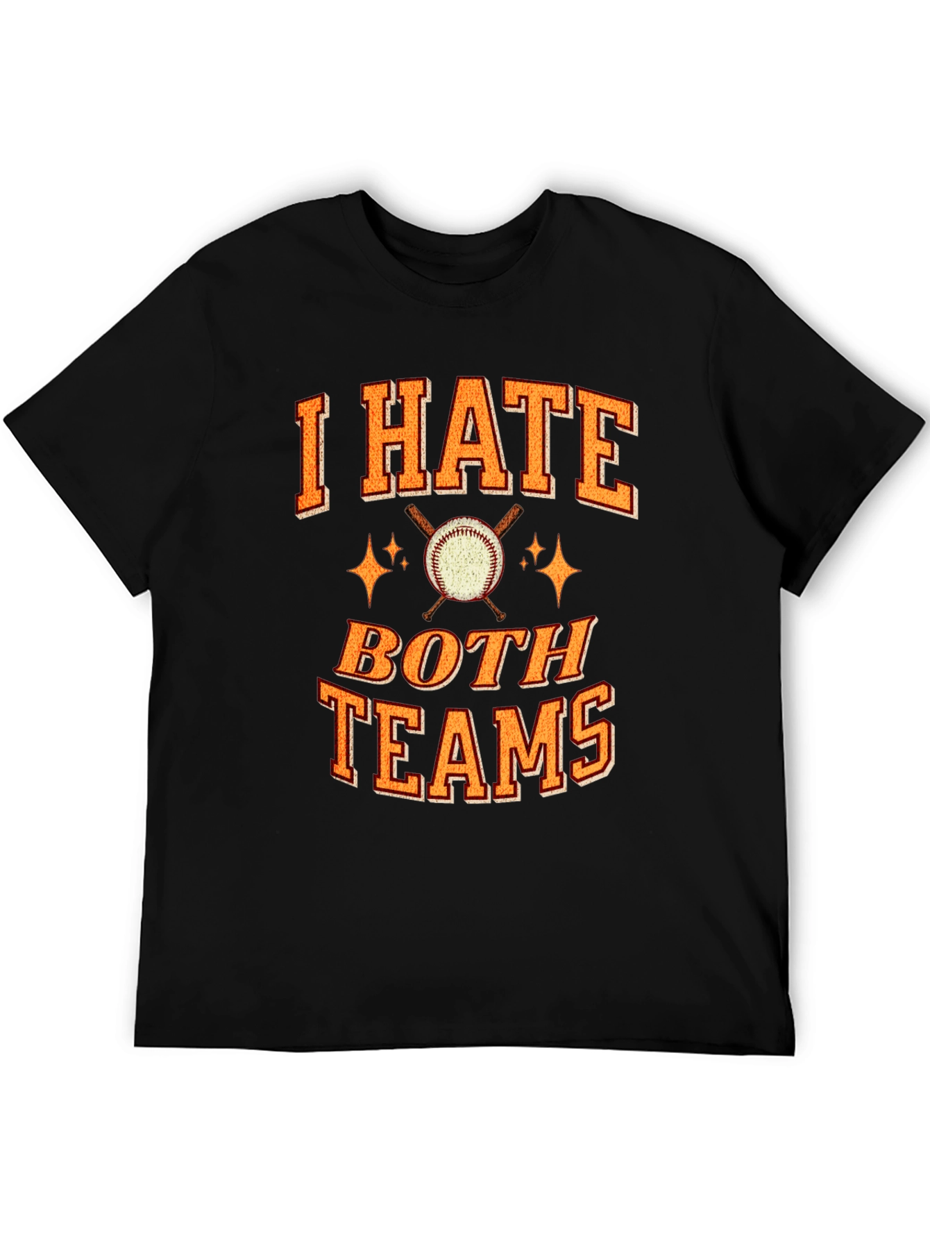 I Hate Both Teams Baseball Graphic T-Shirt