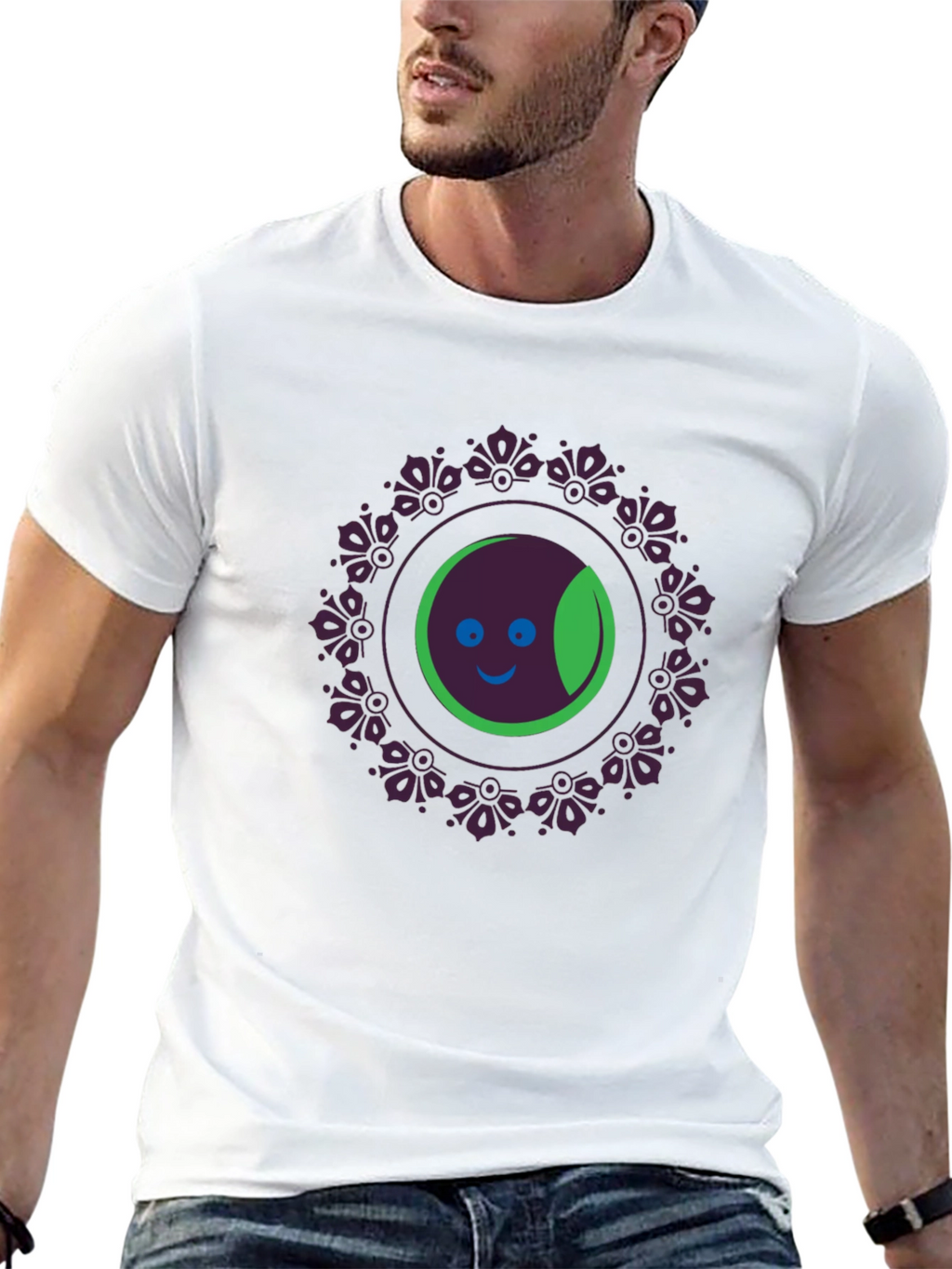 Graphic Print Crew Neck T-Shirt