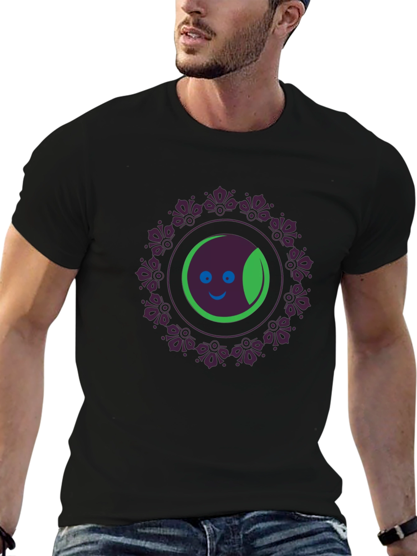 Graphic Print Crew Neck T-Shirt