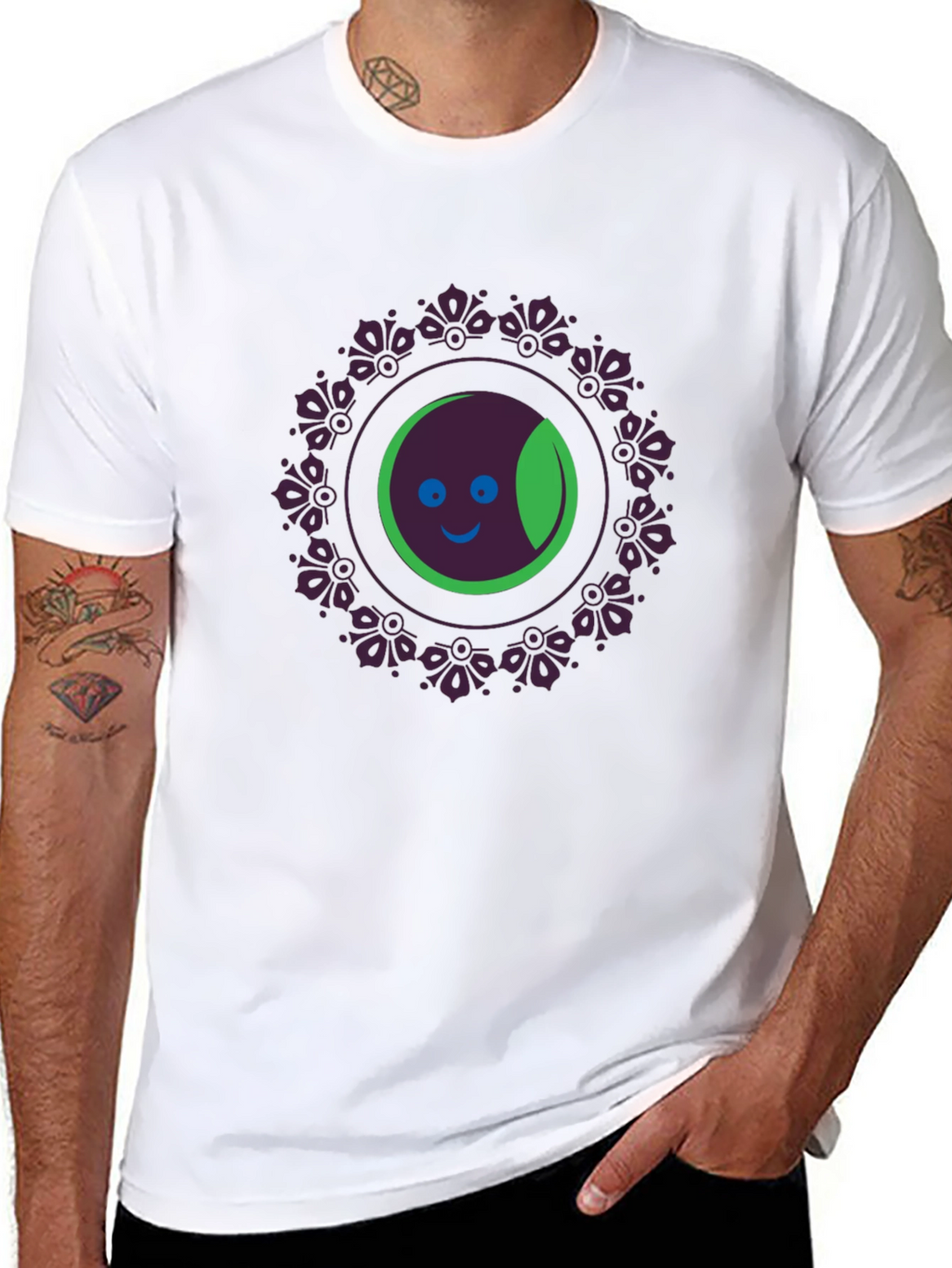 Graphic Print Crew Neck T-Shirt