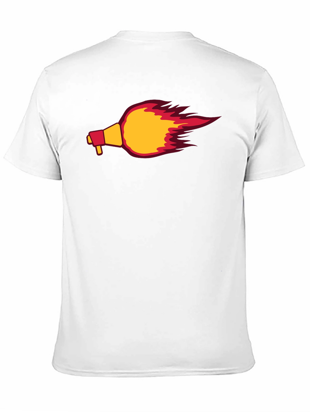 Flaming Megaphone Graphic Tee - Black Casual Shirt