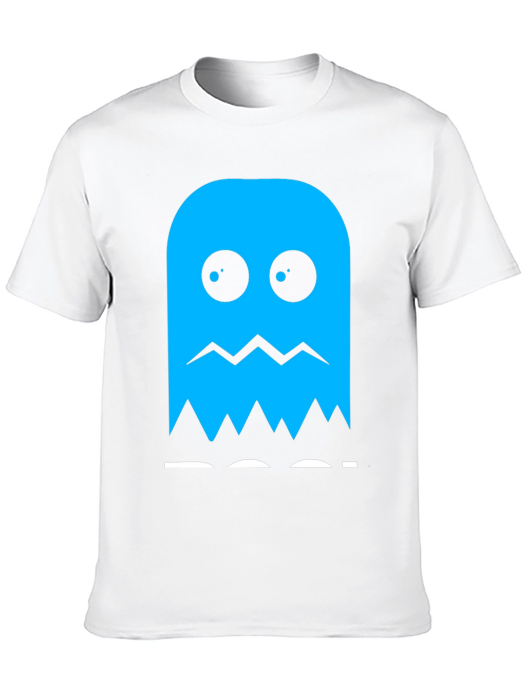 Blue Ghost Graphic Tee - Classic Gaming Style