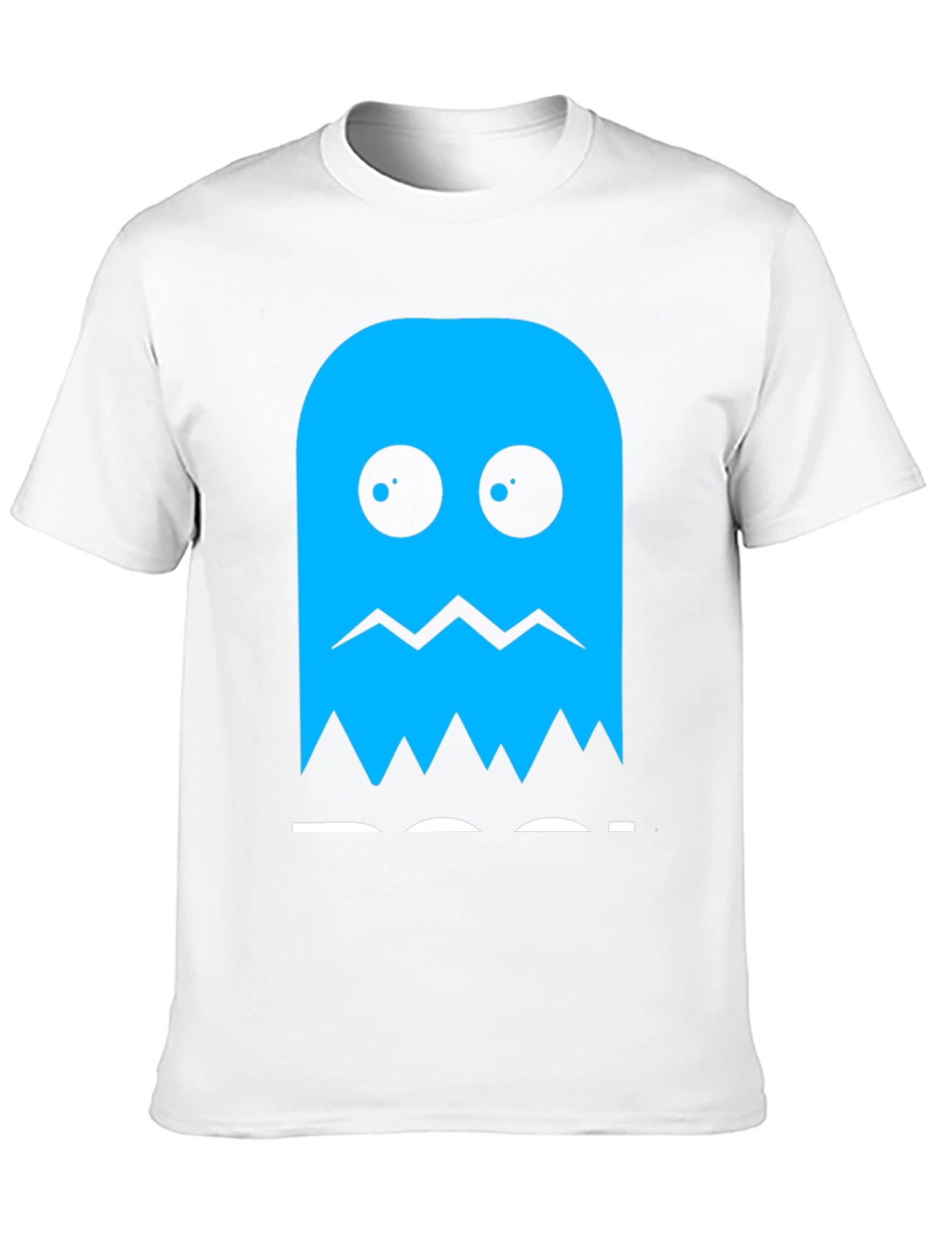 Blue Ghost Graphic Tee - Classic Gaming Style