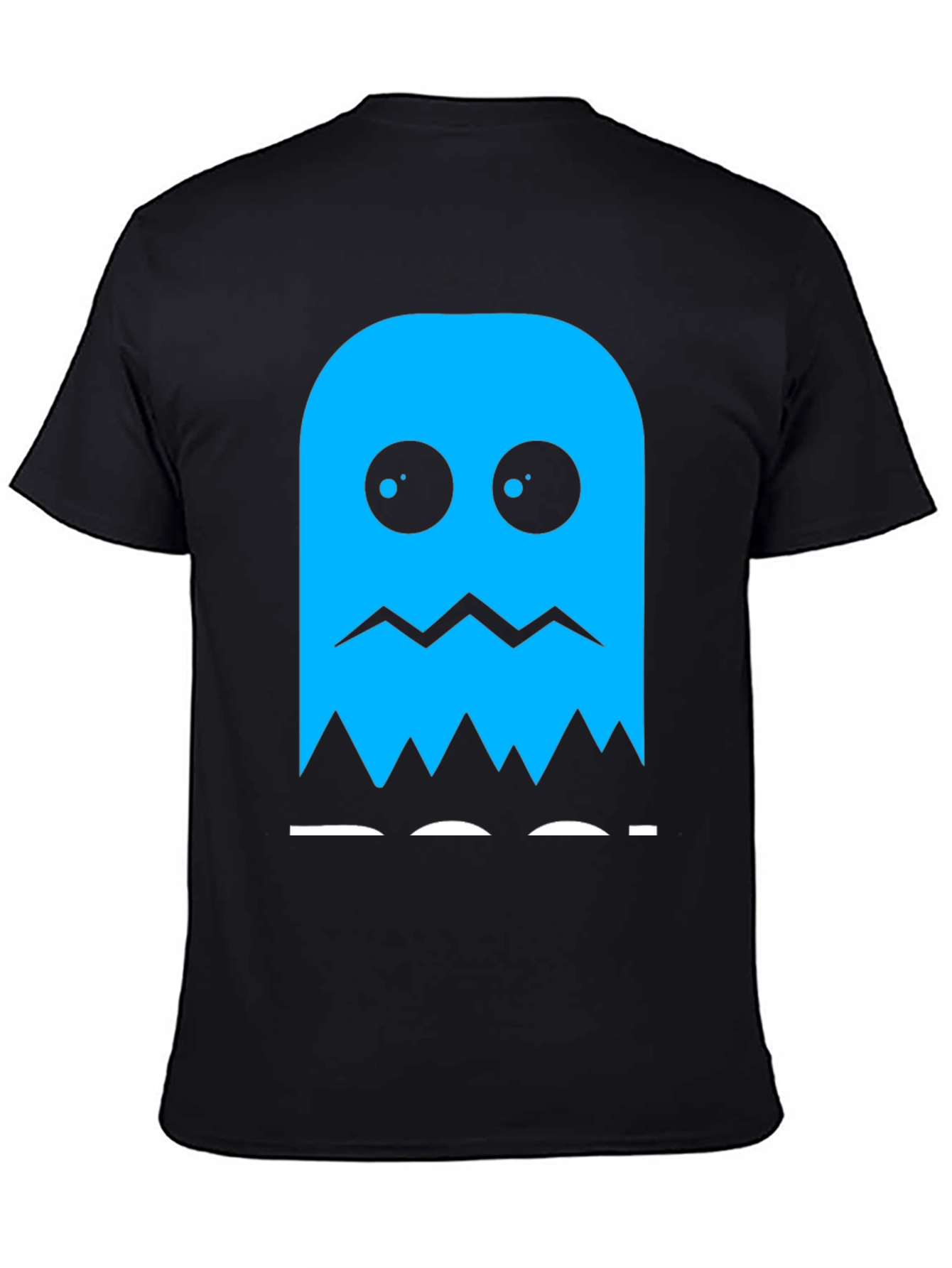 Blue Ghost Graphic Tee - Classic Gaming Style