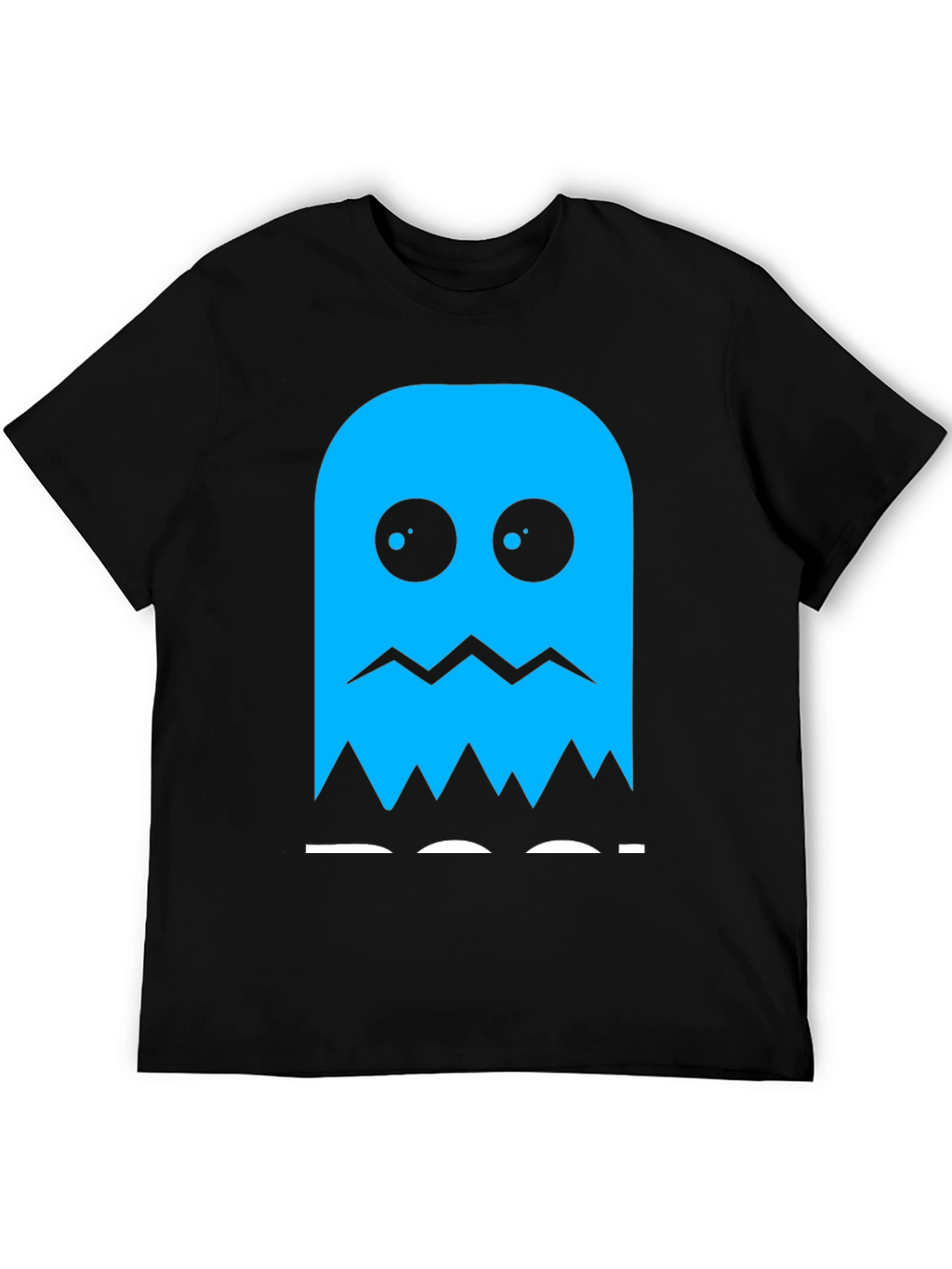 Blue Ghost Graphic Tee - Classic Gaming Style