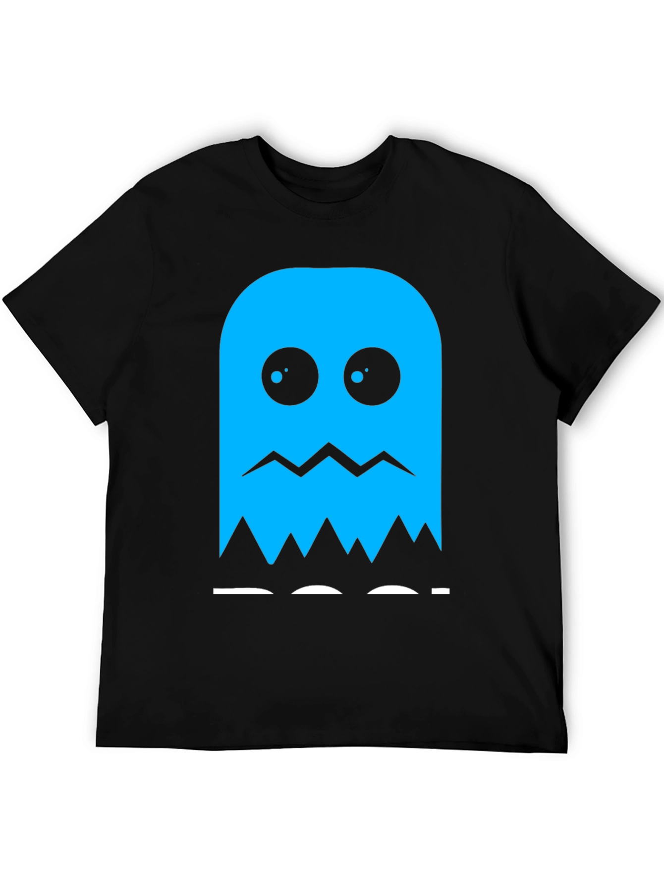 Blue Ghost Graphic Tee - Classic Gaming Style