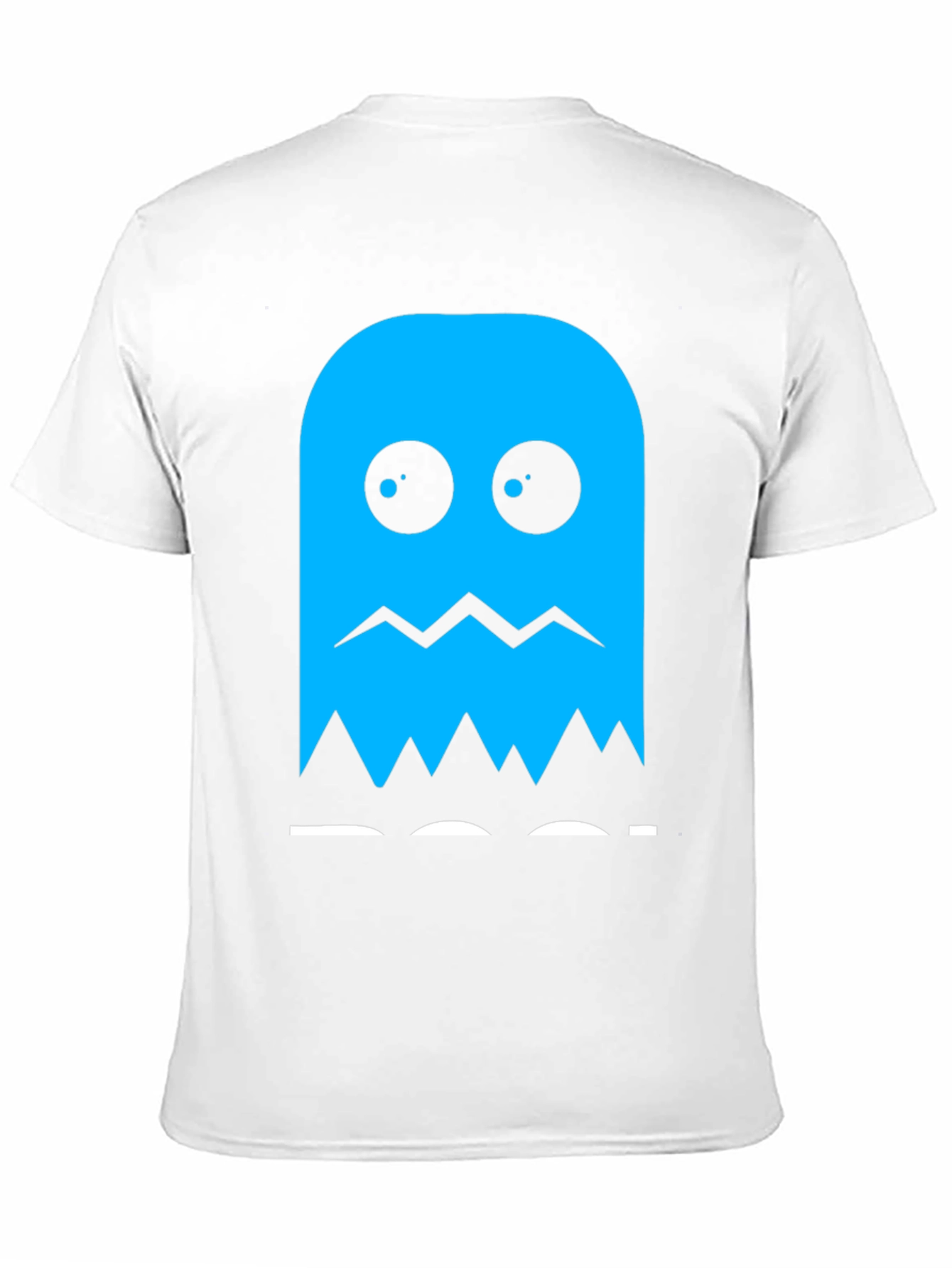 Blue Ghost Graphic Tee - Classic Gaming Style