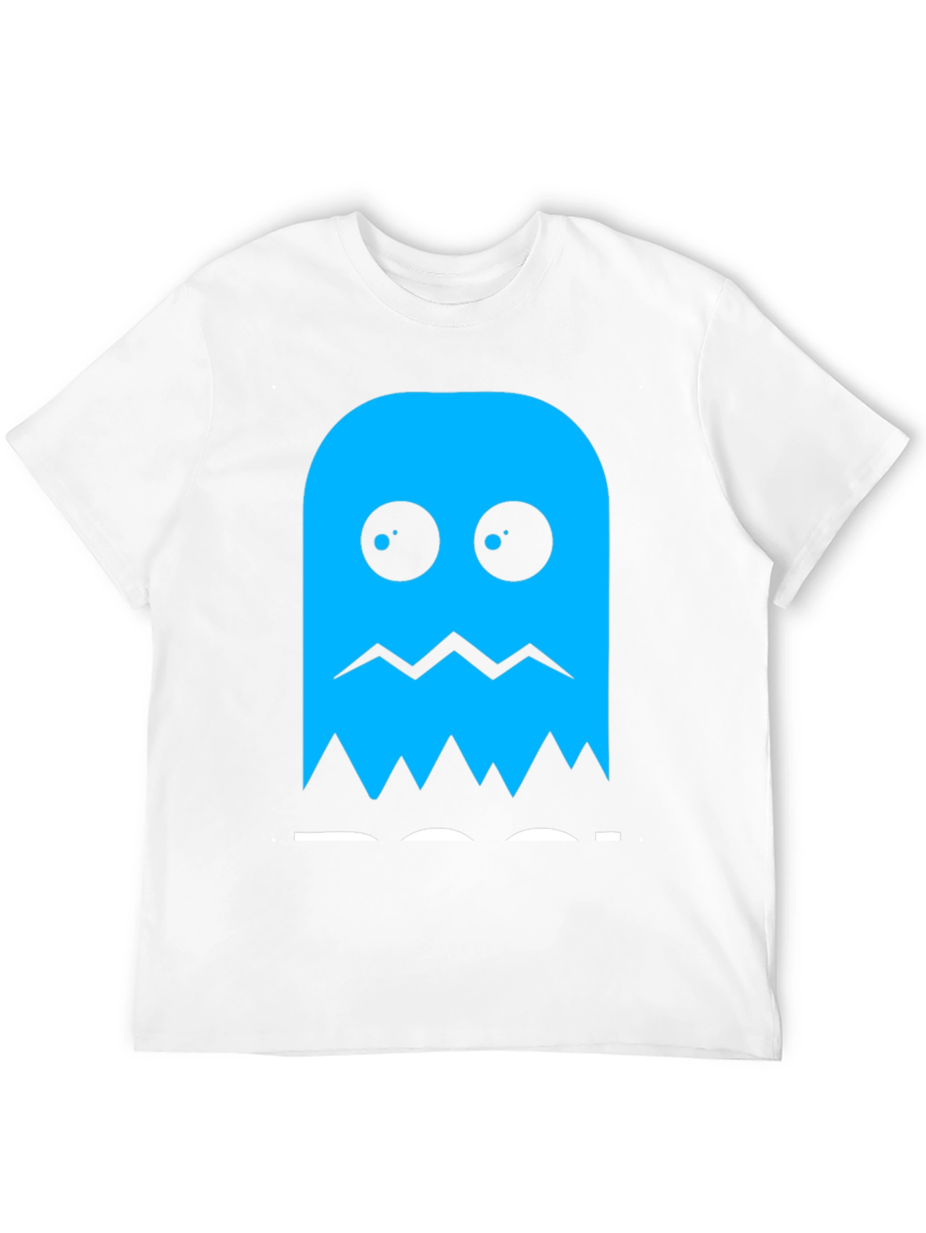 Blue Ghost Graphic Tee - Classic Gaming Style