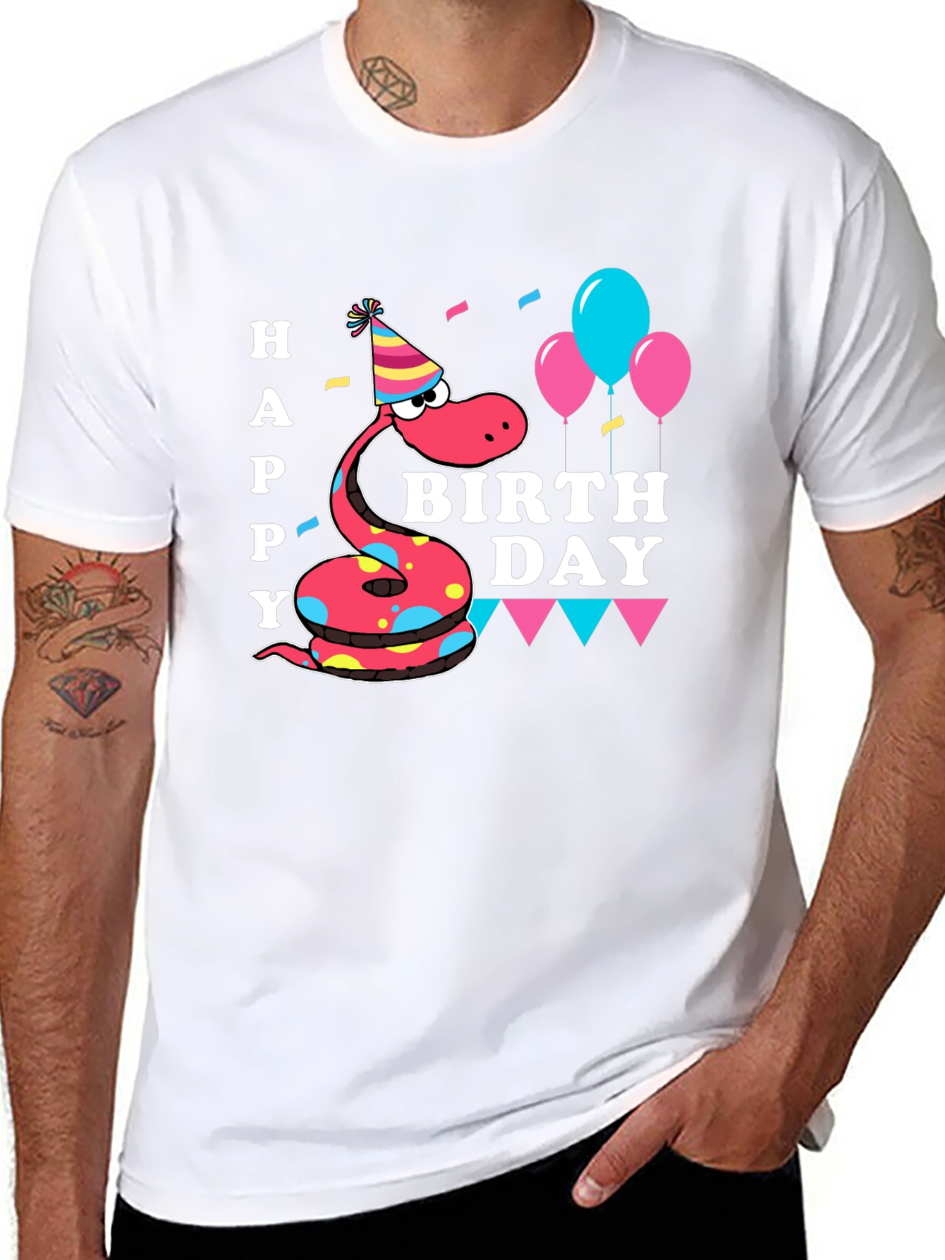 Happy Birthday Snake T-Shirt - Party Time!
