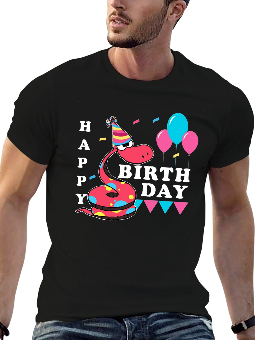 Happy Birthday Snake T-Shirt - Party Time!