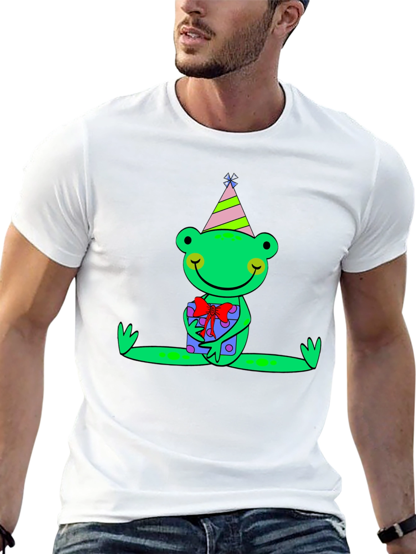 Party Frog Graphic Tee - Unique Birthday Gift