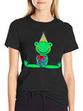 Party Frog Graphic Tee - Unique Birthday Gift