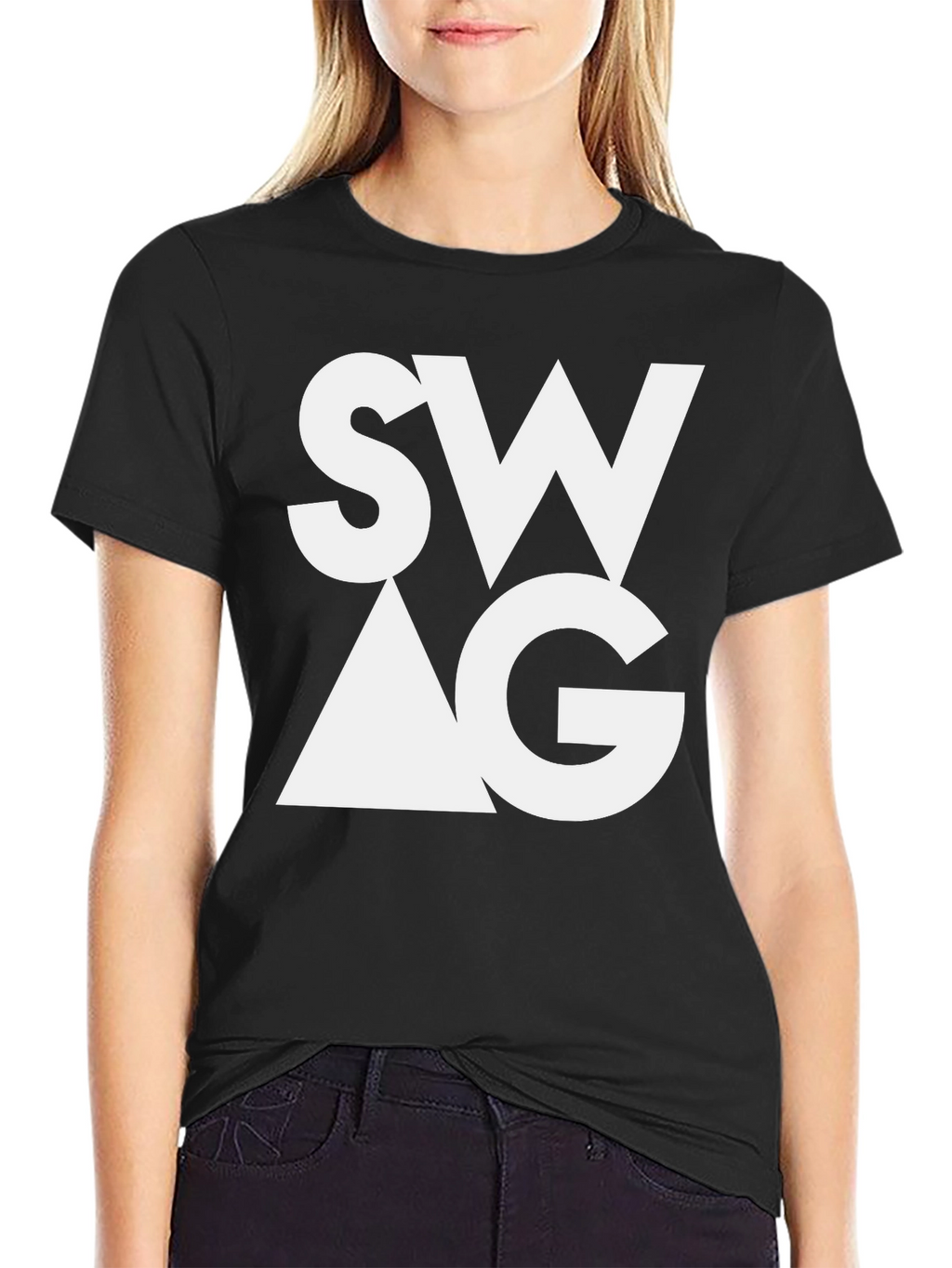 Trendy SWAG Graphic Tee - Stylish Black T-Shirt