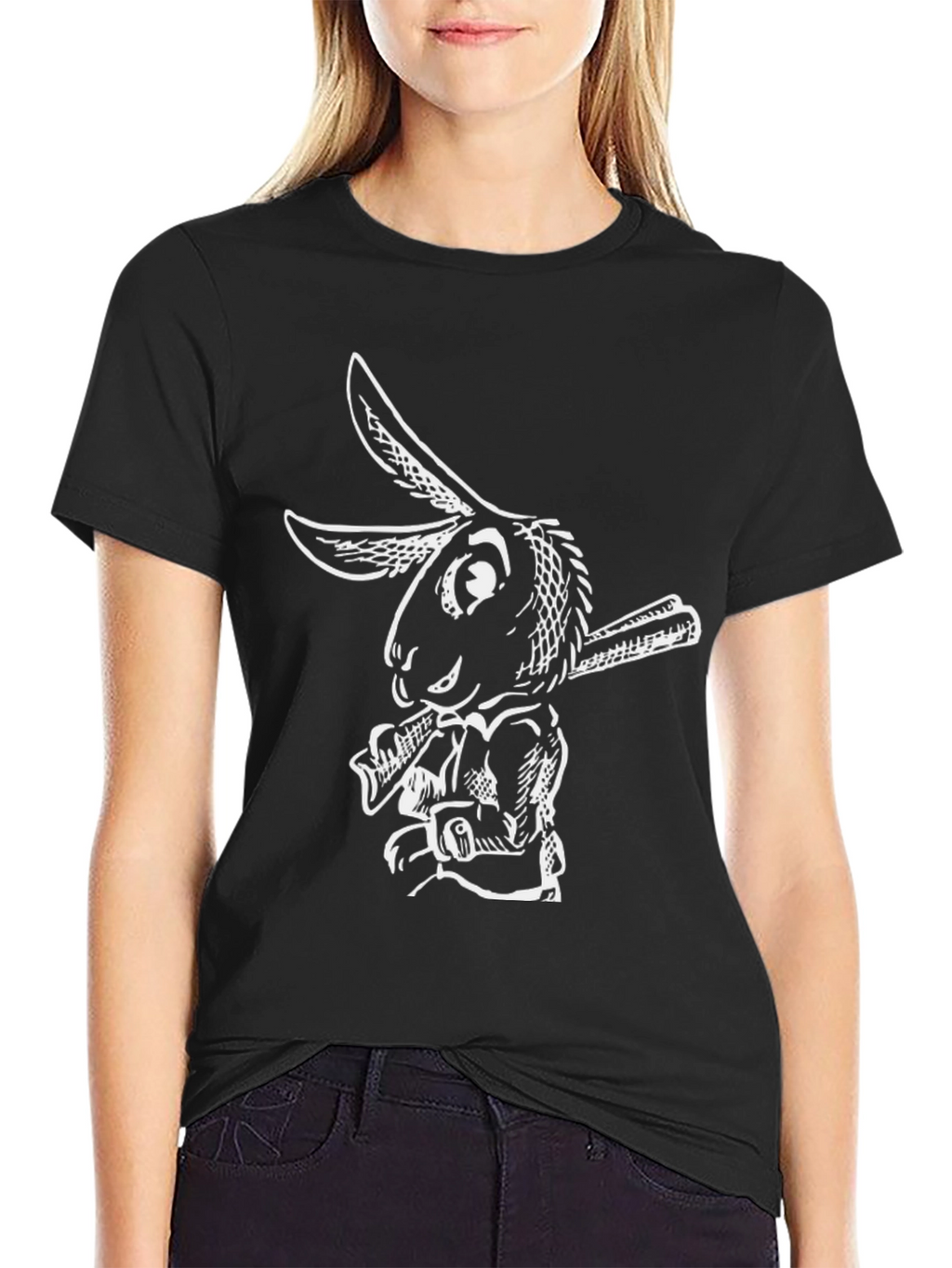 Rabbit Smoking T-Shirt - Cool Graphic Tee