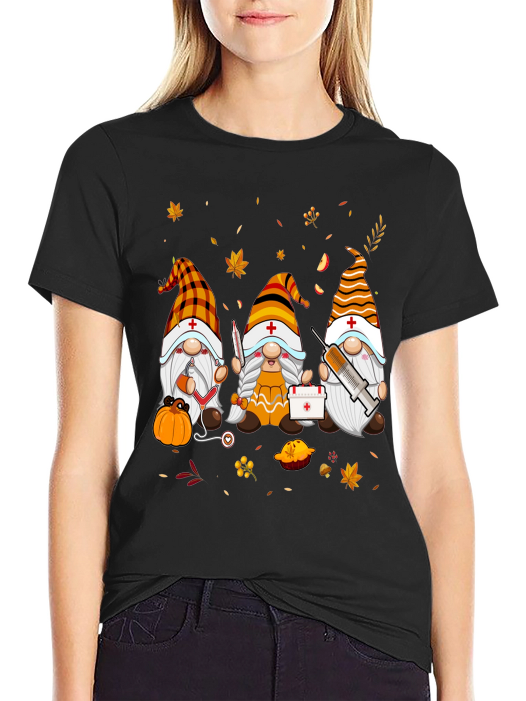 Nurse Gnomes Fall T-Shirt