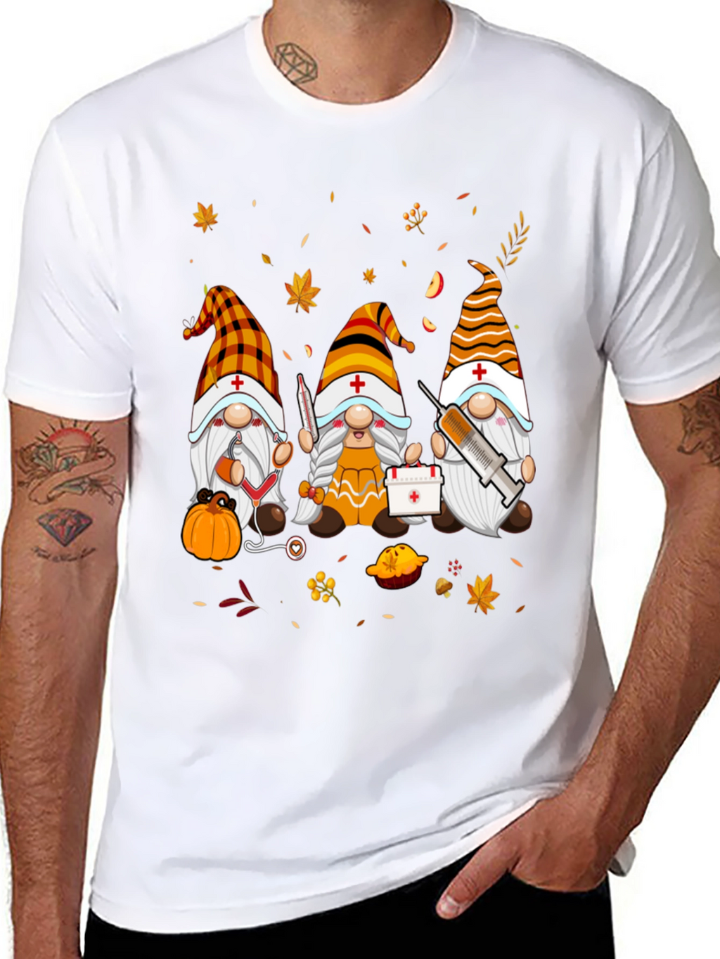 Nurse Gnomes Fall T-Shirt