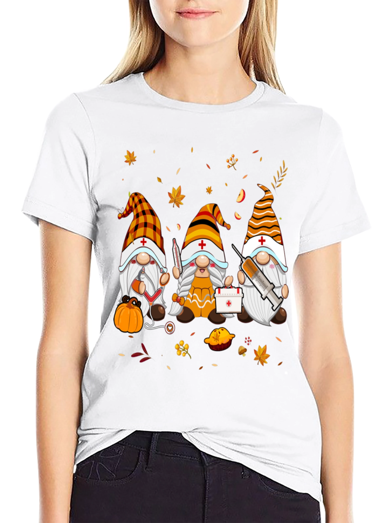 Nurse Gnomes Fall T-Shirt