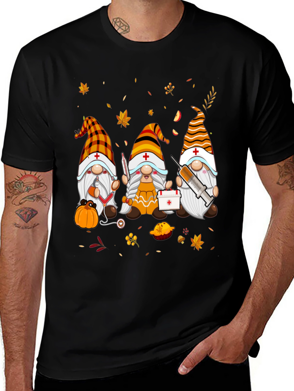 Nurse Gnomes Fall T-Shirt