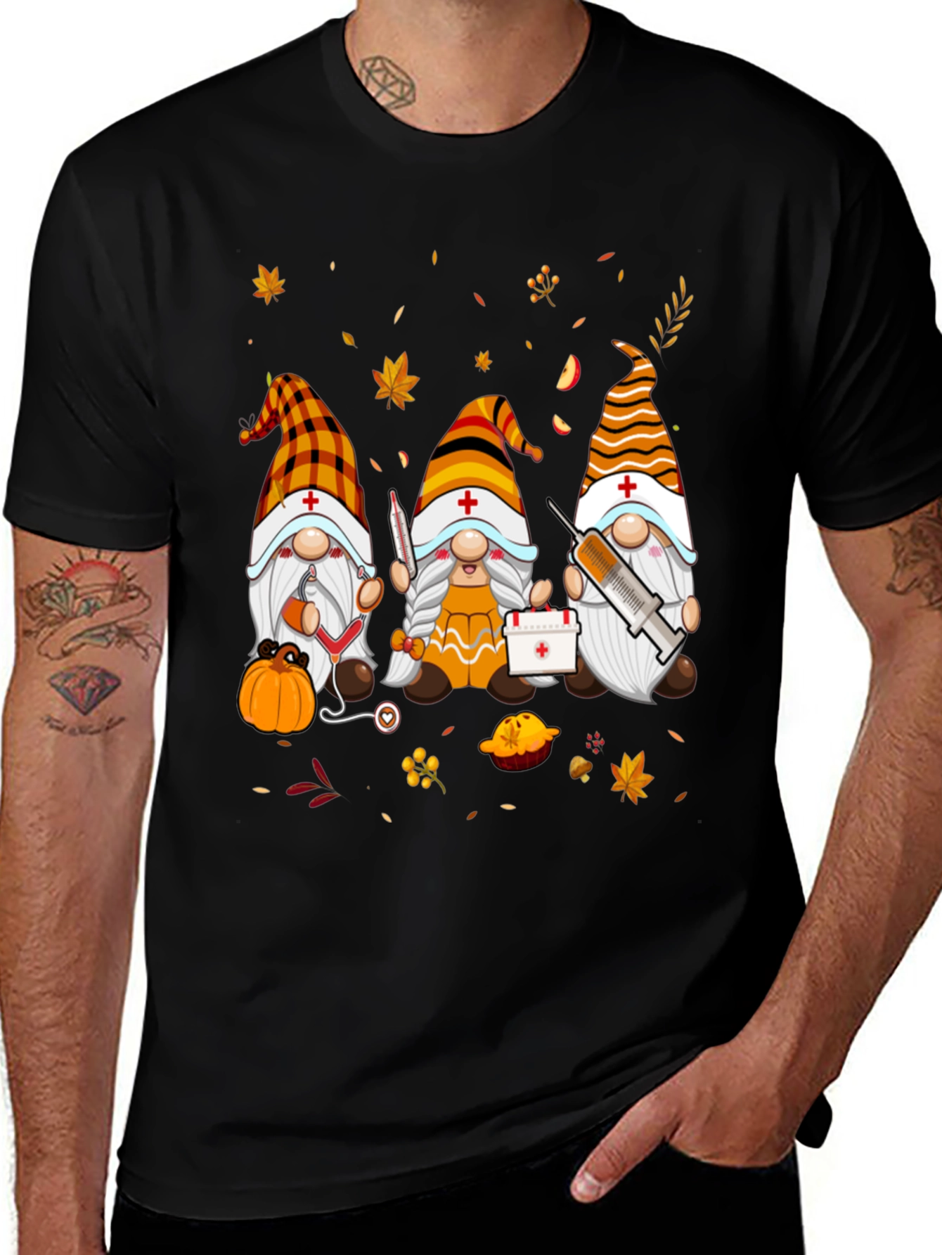 Nurse Gnomes Fall T-Shirt
