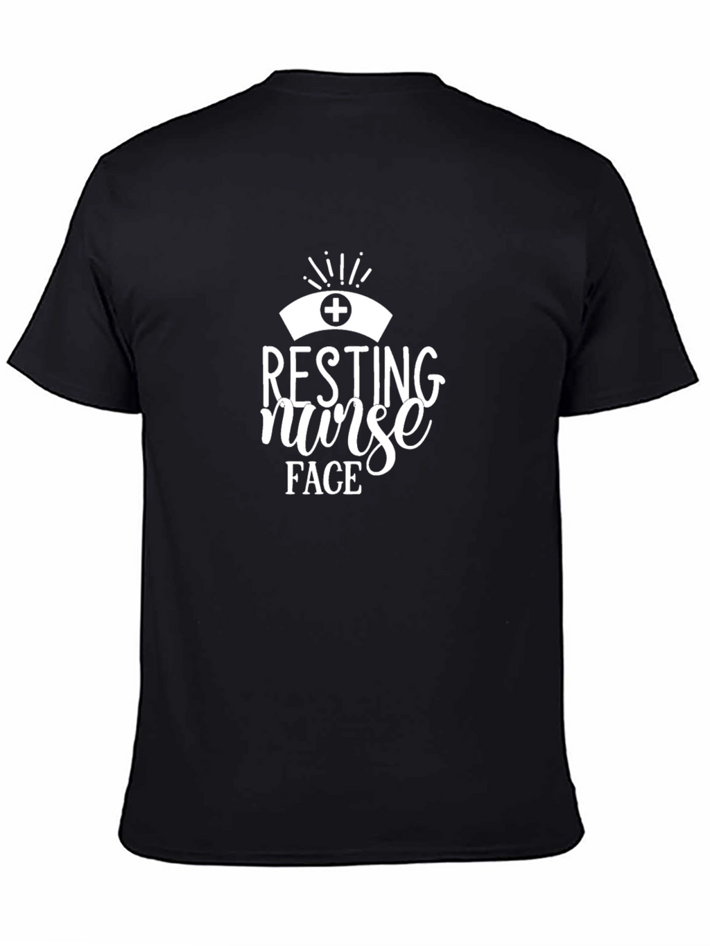 Resting Nurse Face Black T-Shirt