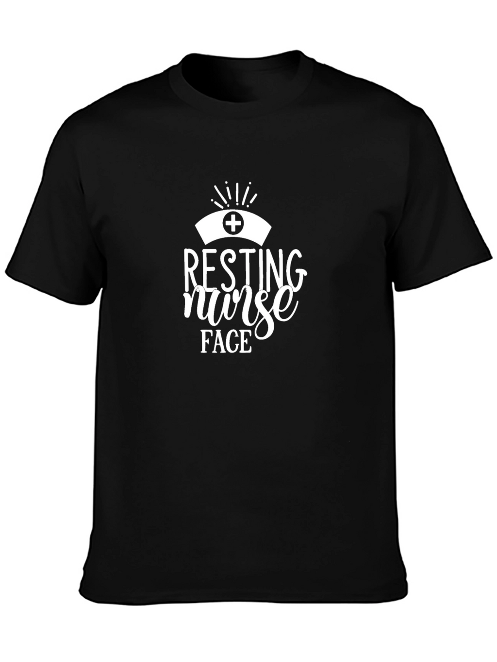 Resting Nurse Face Black T-Shirt