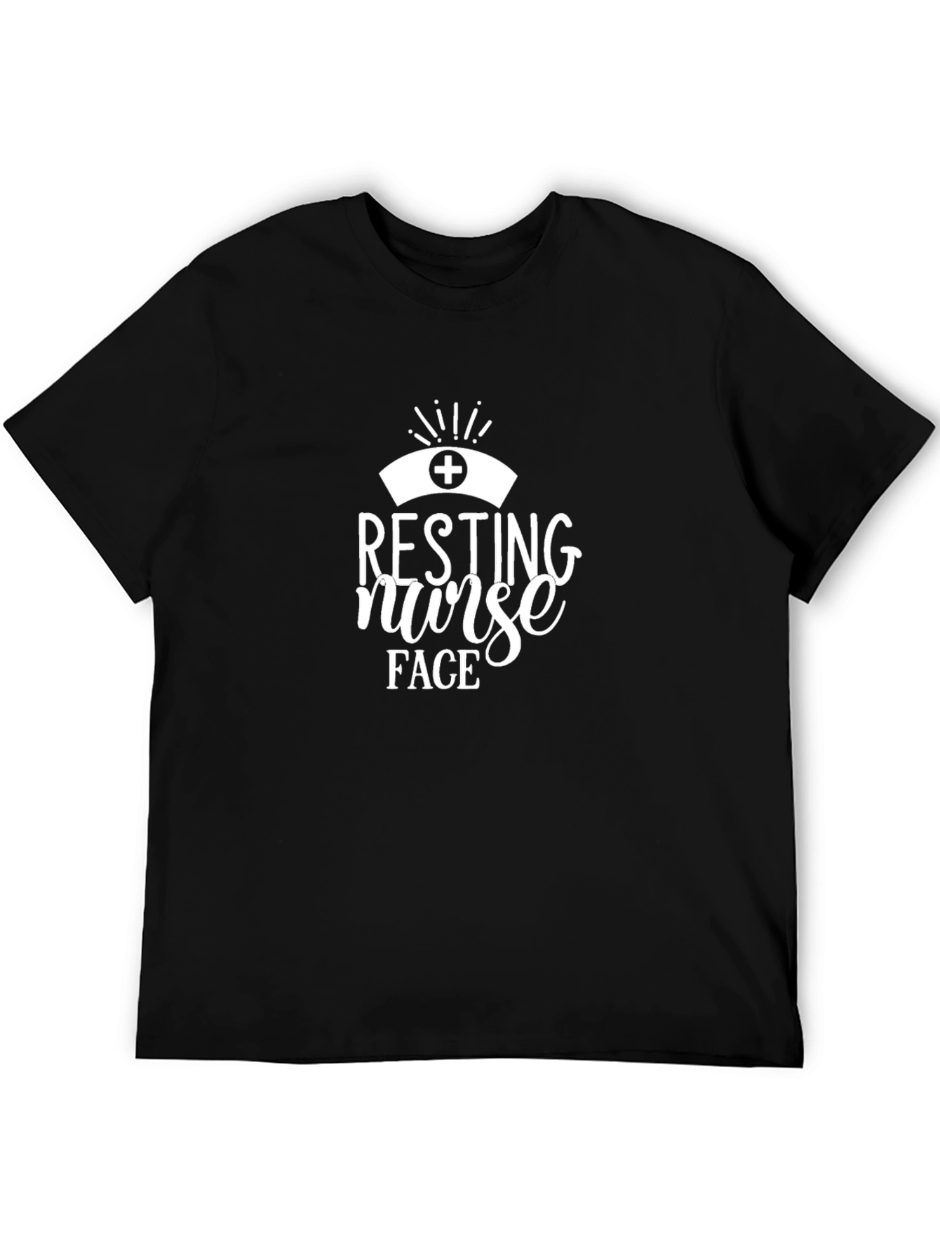 Resting Nurse Face Black T-Shirt