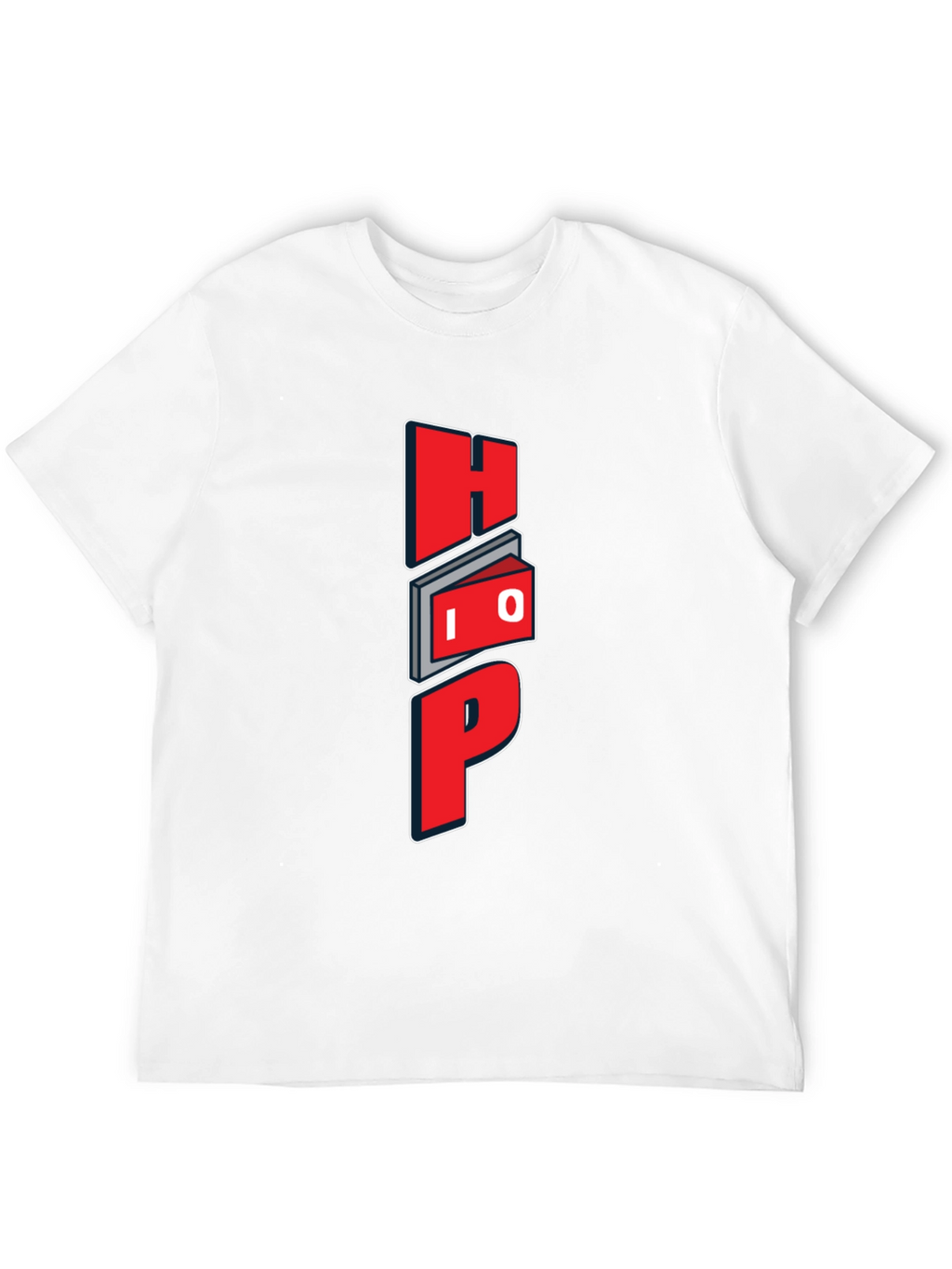 Unique Graphic Black T-Shirt - Red HOP Design