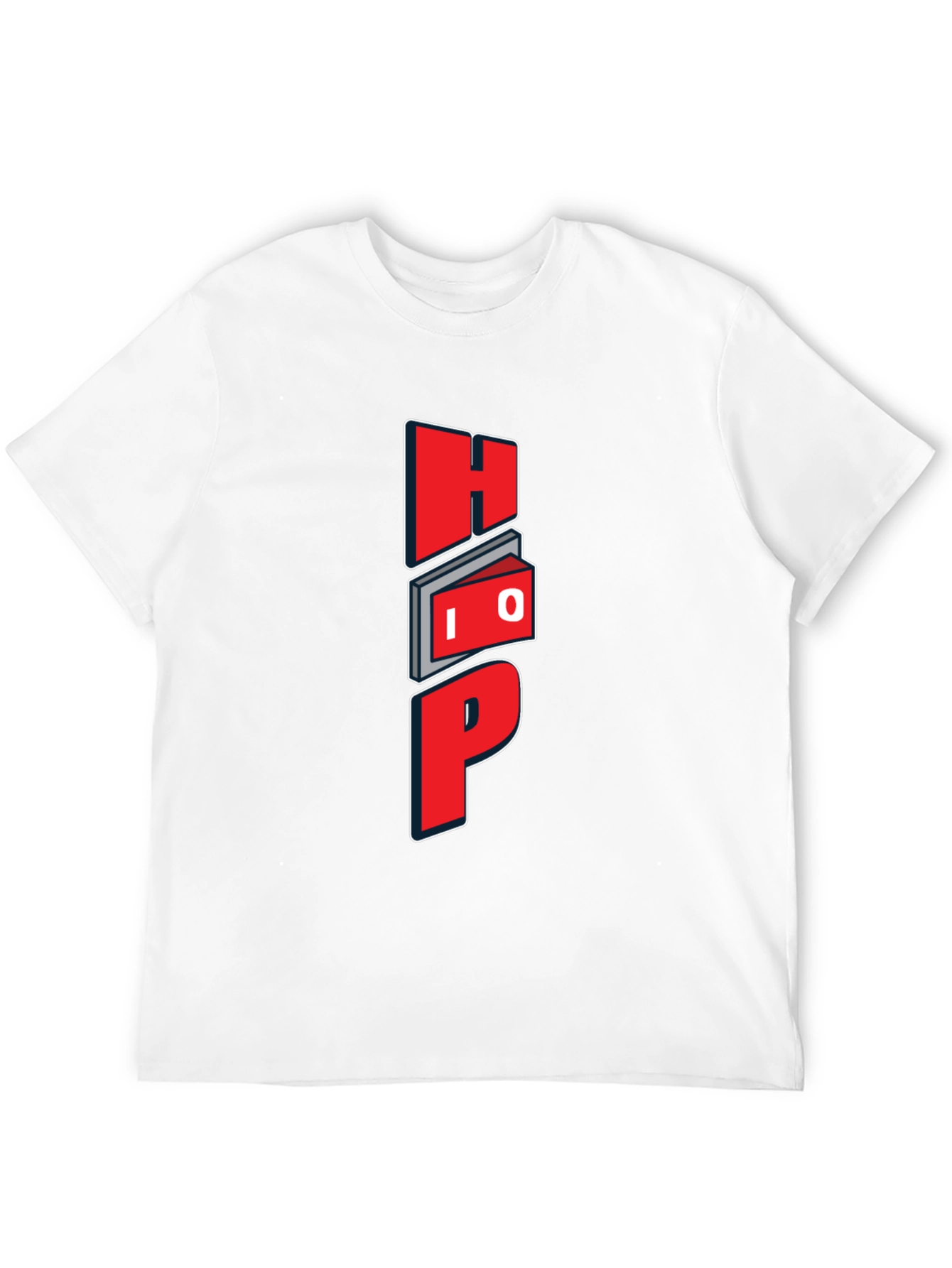 Unique Graphic Black T-Shirt - Red HOP Design