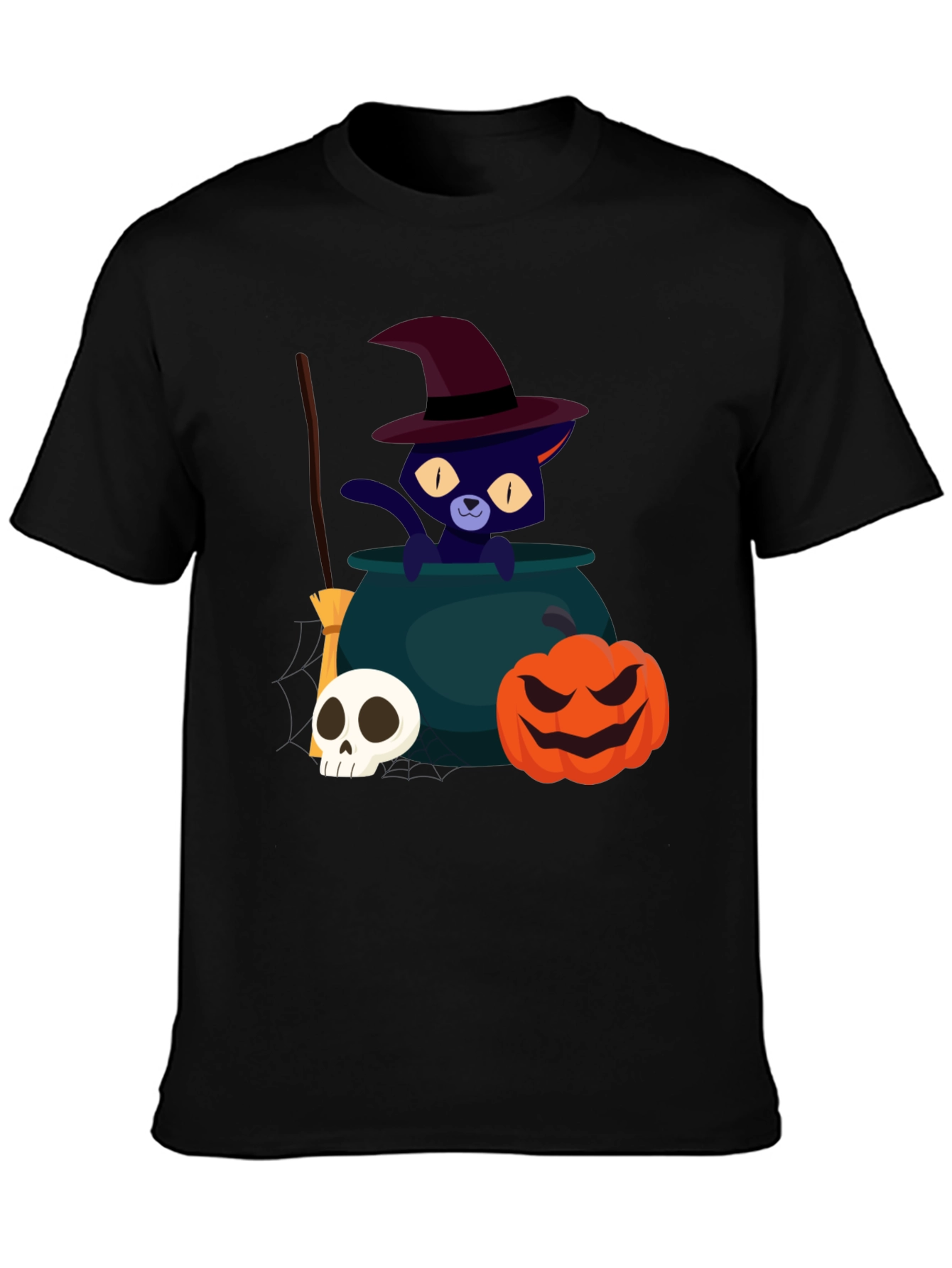Halloween Cat Witch T-Shirt