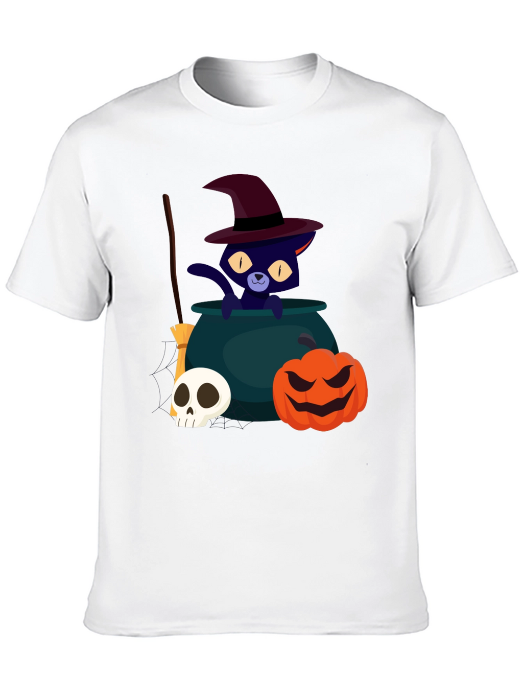 Halloween Cat Witch T-Shirt