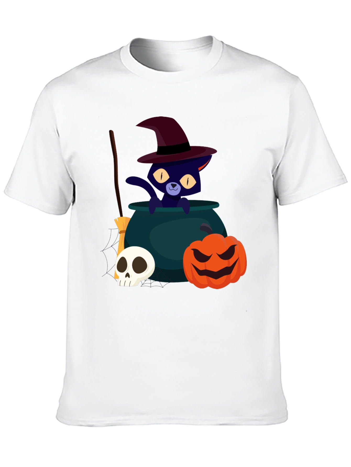 Halloween Cat Witch T-Shirt