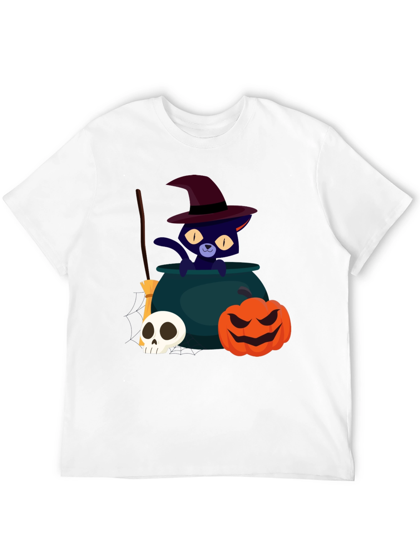 Halloween Cat Witch T-Shirt
